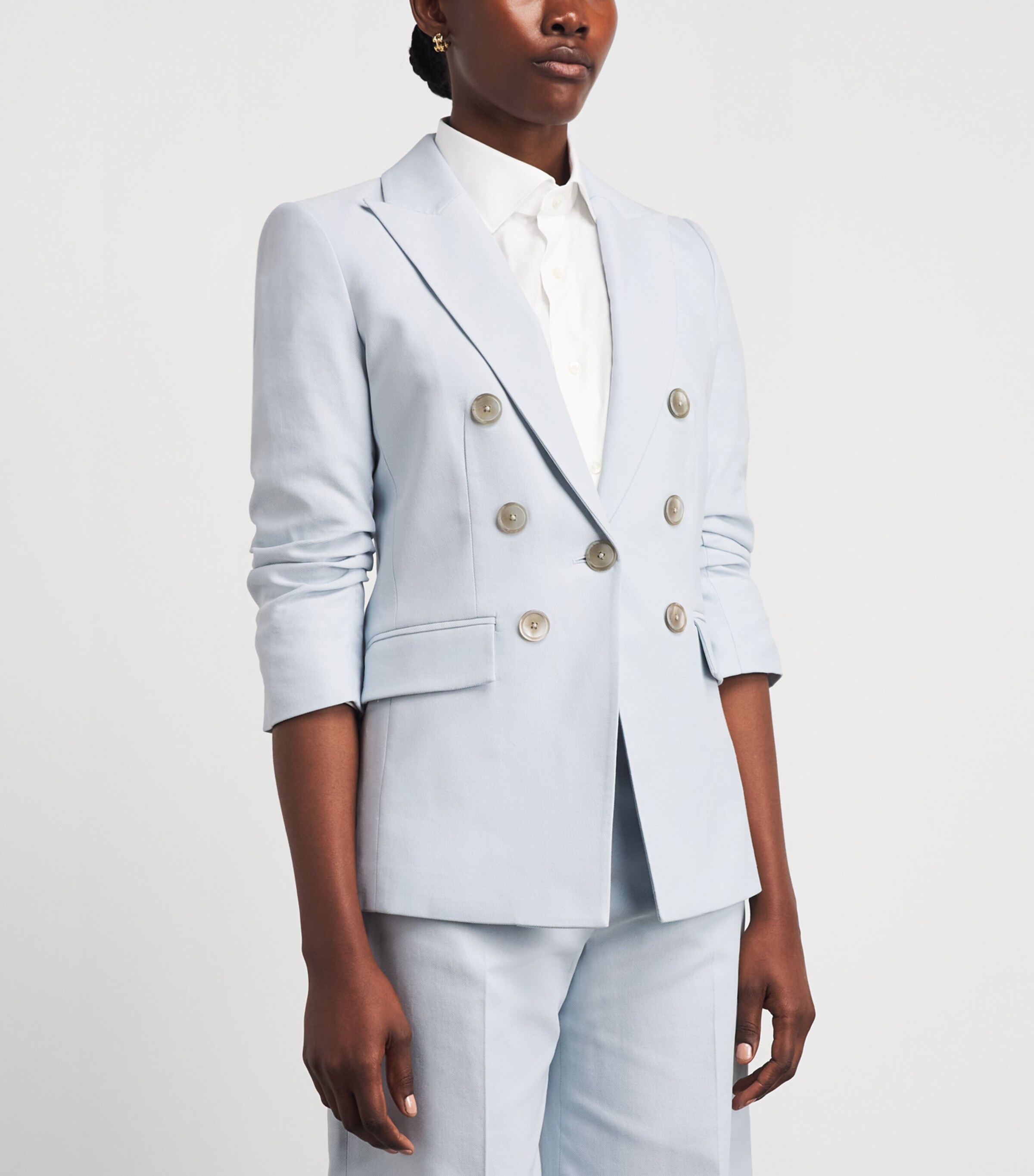 Veronica Beard Womens Tomi Dickey Blazer River Mist Image 4