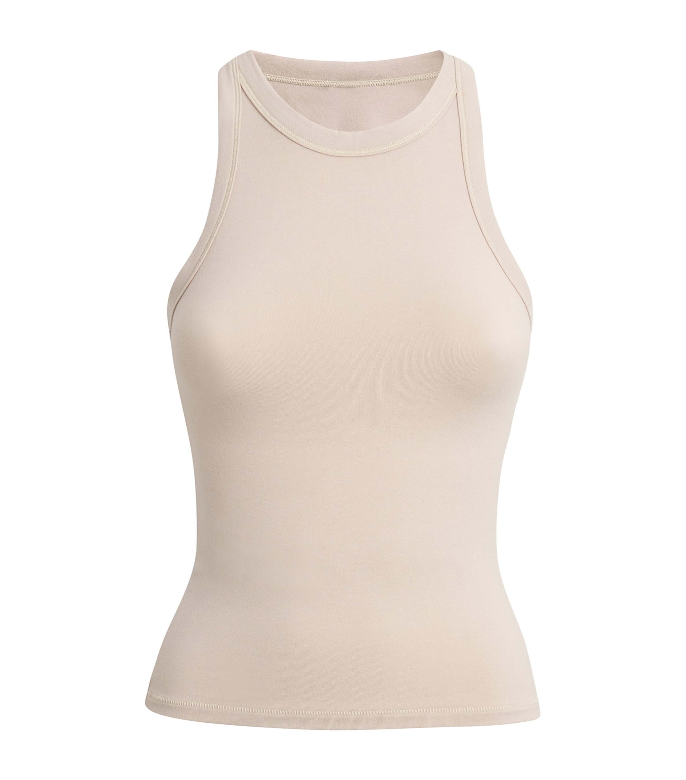 Shop Skims Cotton Jersey Tank Top In Neutral