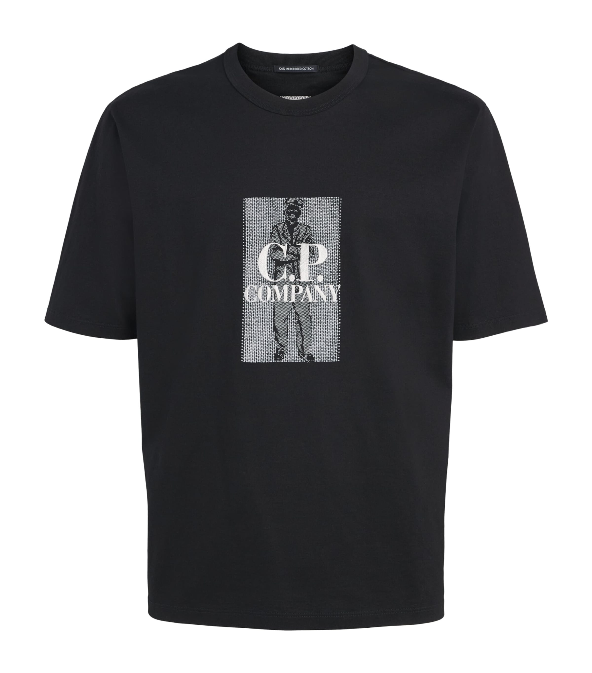 C.P. Company Mens Cotton Embroidered Logo T-Shirt Image 1