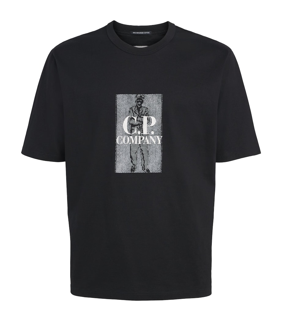 C.P. Company Mens Cotton Embroidered Logo T-Shirt Image 1