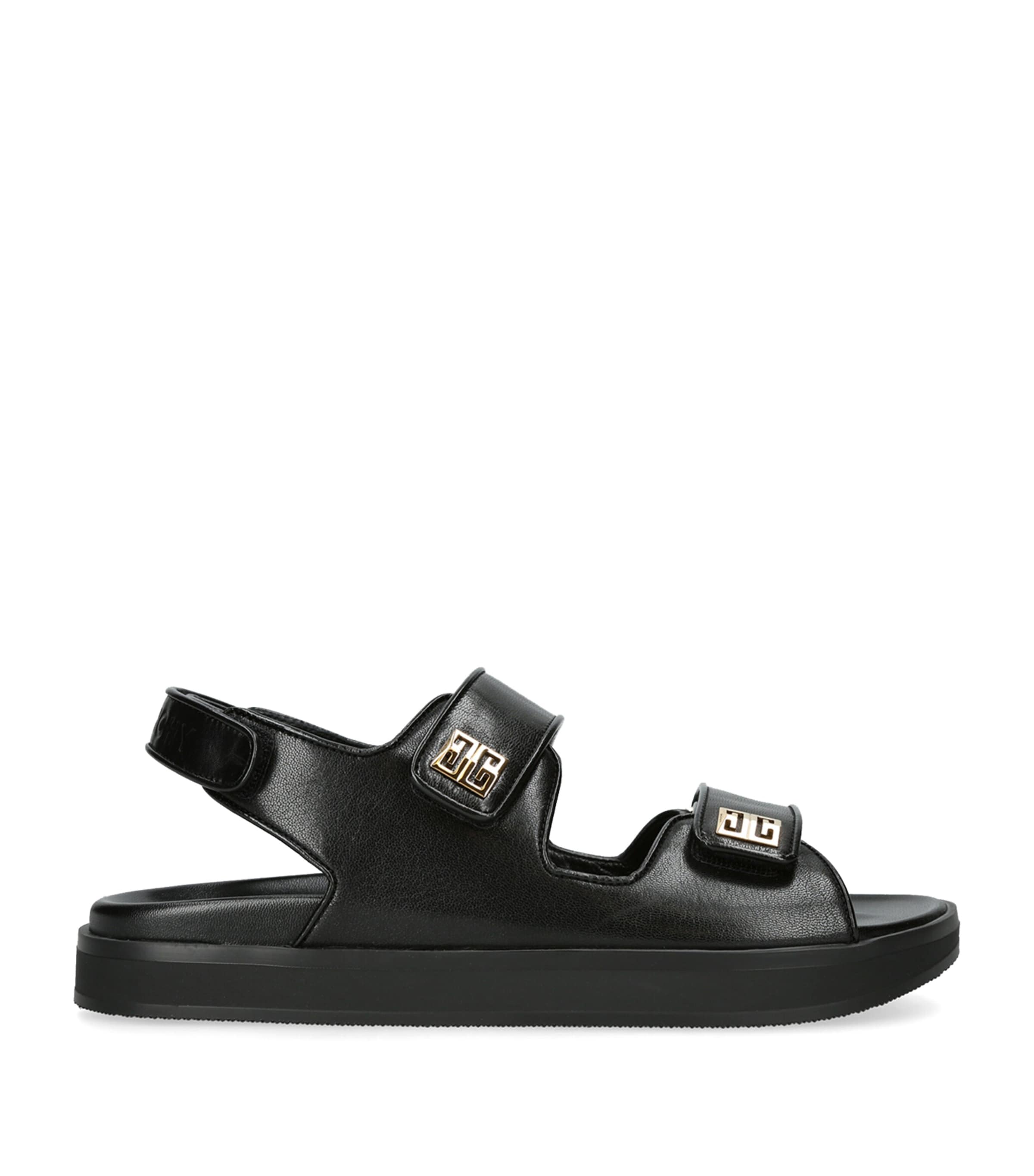 Givenchy Logo Sandals In Black