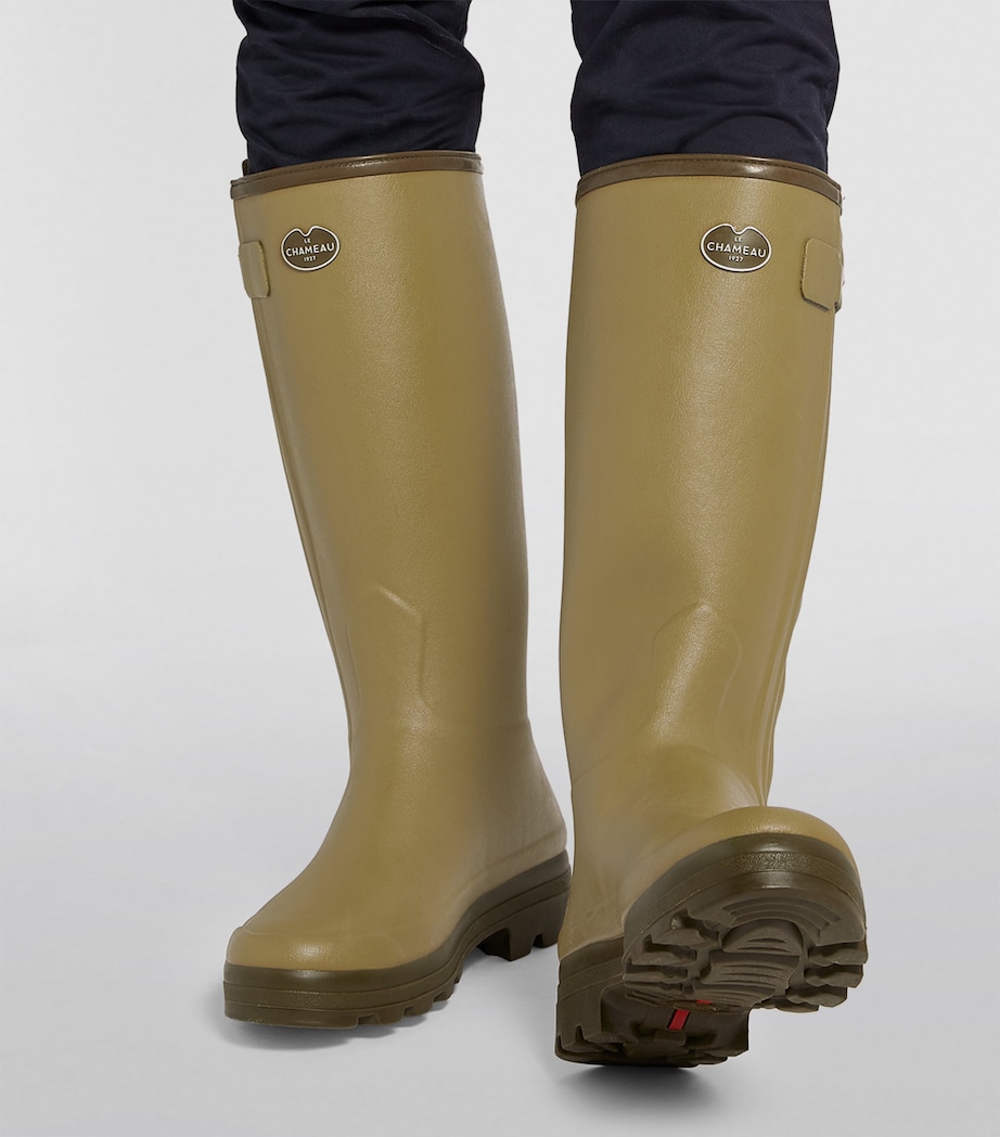 Neoprene-Lined Chasseur Wellington Boots VERT VIERZON B200 Image 4