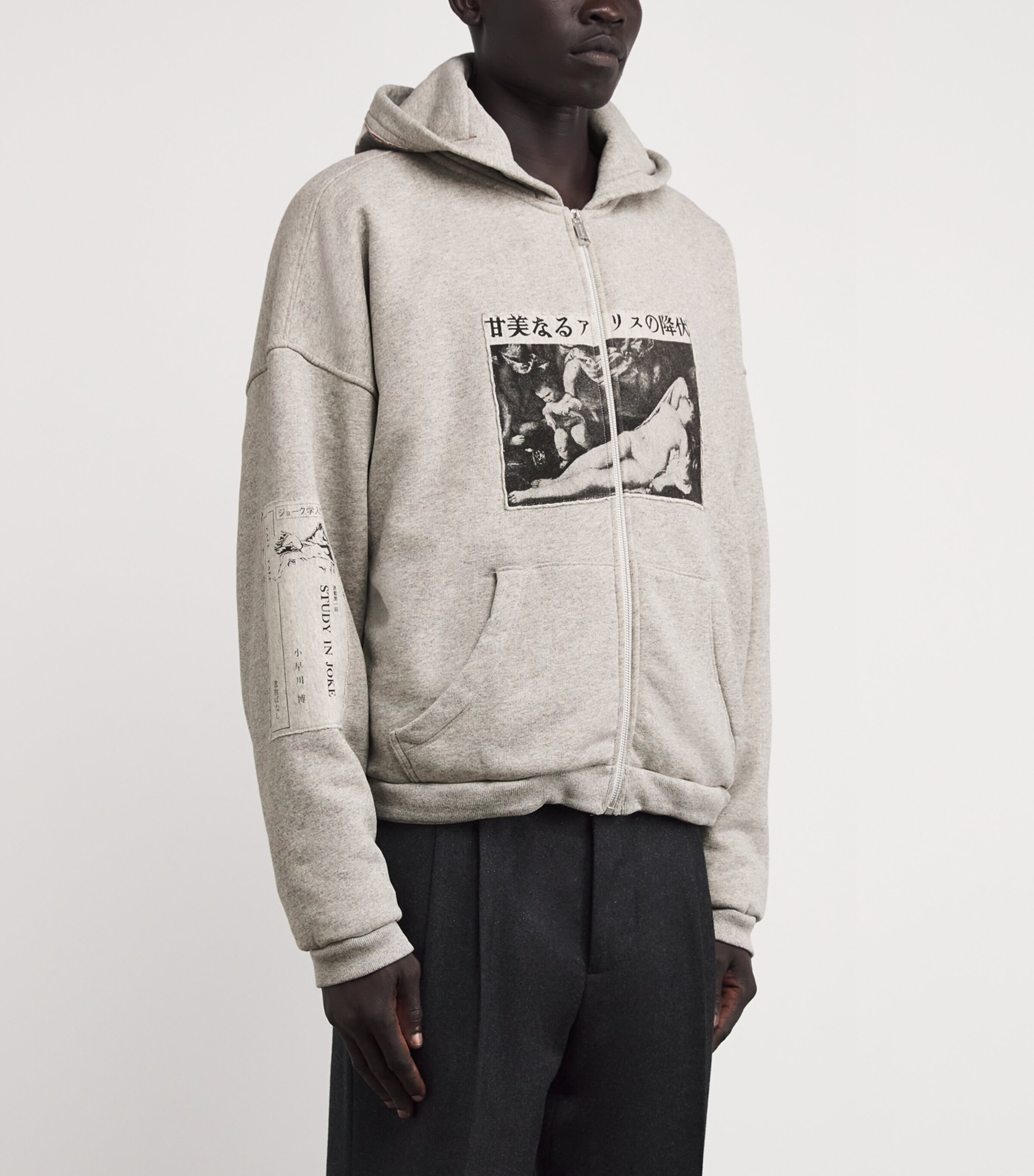 Enfants Riches Déprimés Grey Cotton Assemblage Zip Hoodie | Harrods US