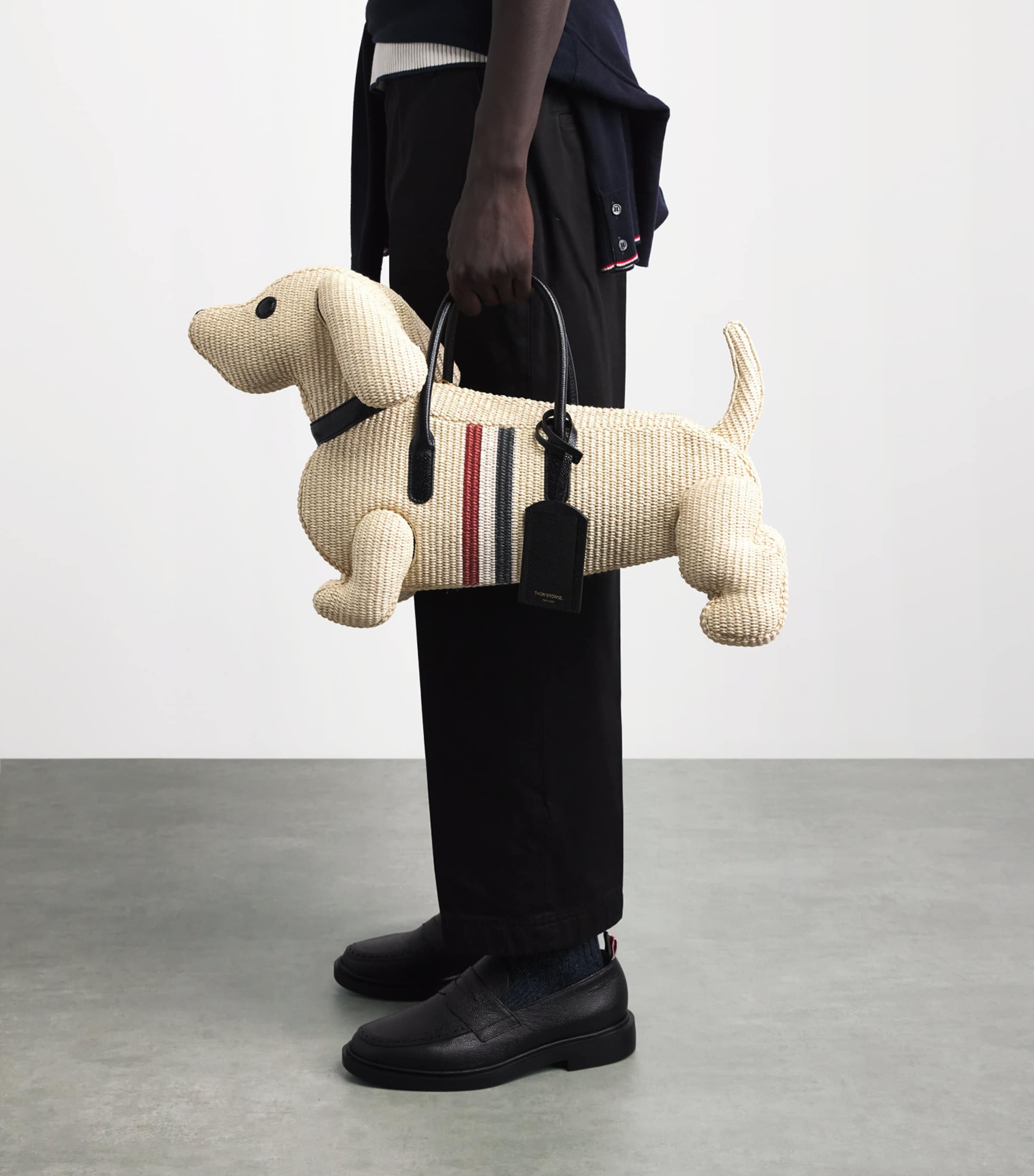 Thom Browne Raffia Hector Bag Muslin Image 2
