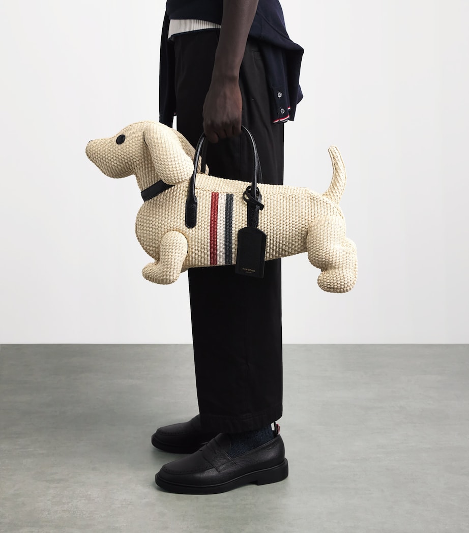Thom Browne Raffia Hector Bag Muslin Image 2
