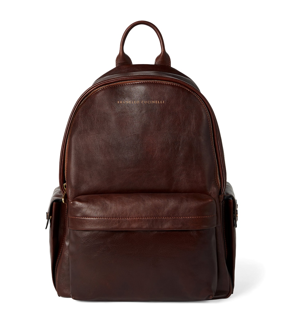 Brunello Cucinelli Calfskin Travel Backpack Image 1
