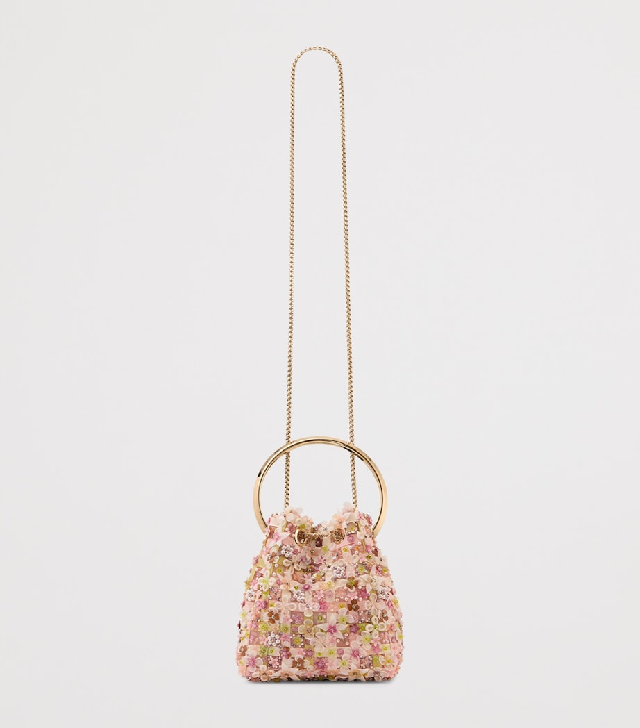 Jimmy Choo Floral Bon Bon Top-Handle Bag Rose Multi/light Gol Image 4
