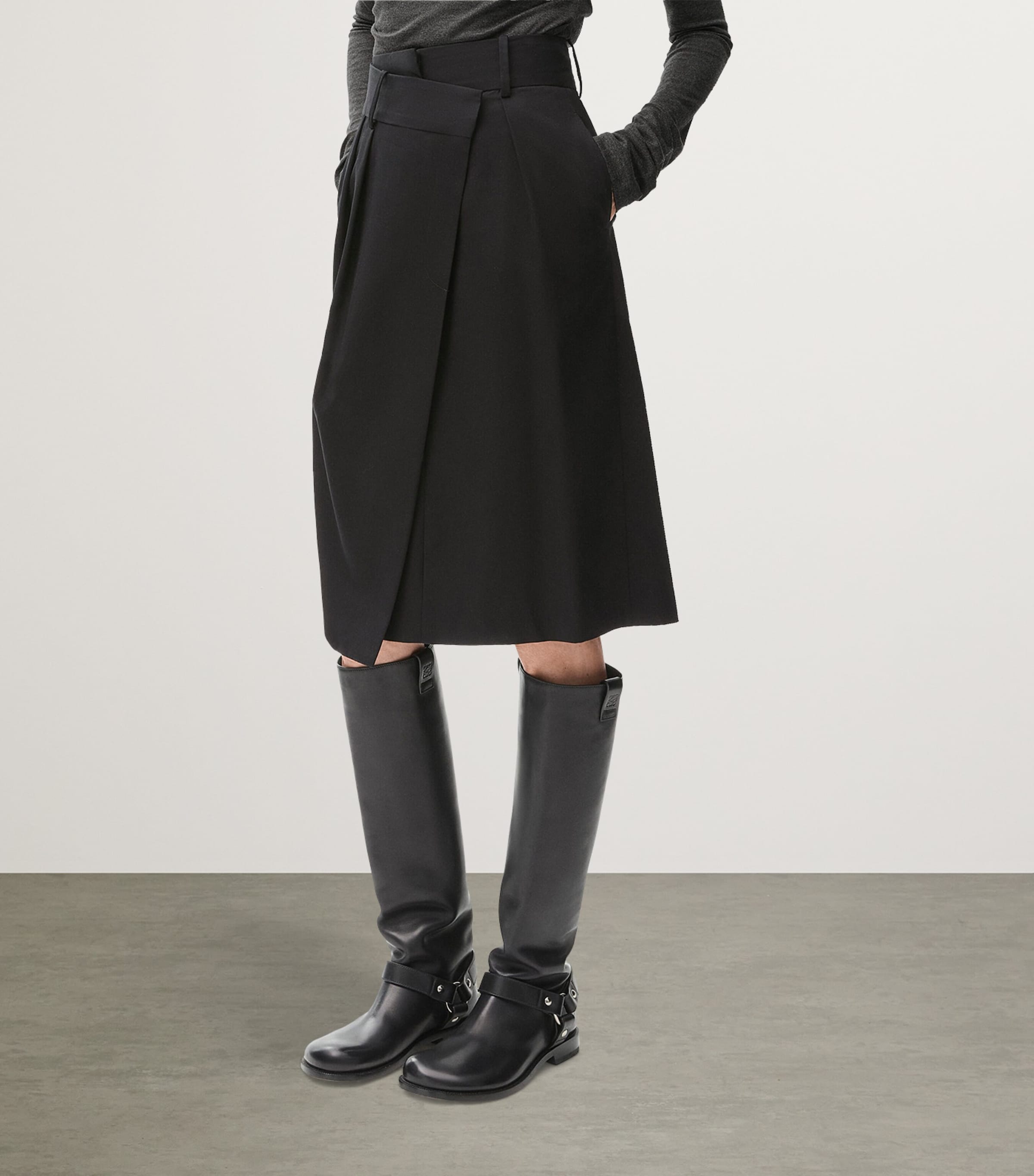 LOEWE Wrap cotton and silk midi skirt ラップミディスカート Wrap Skirt | LOEWE | elysewalker