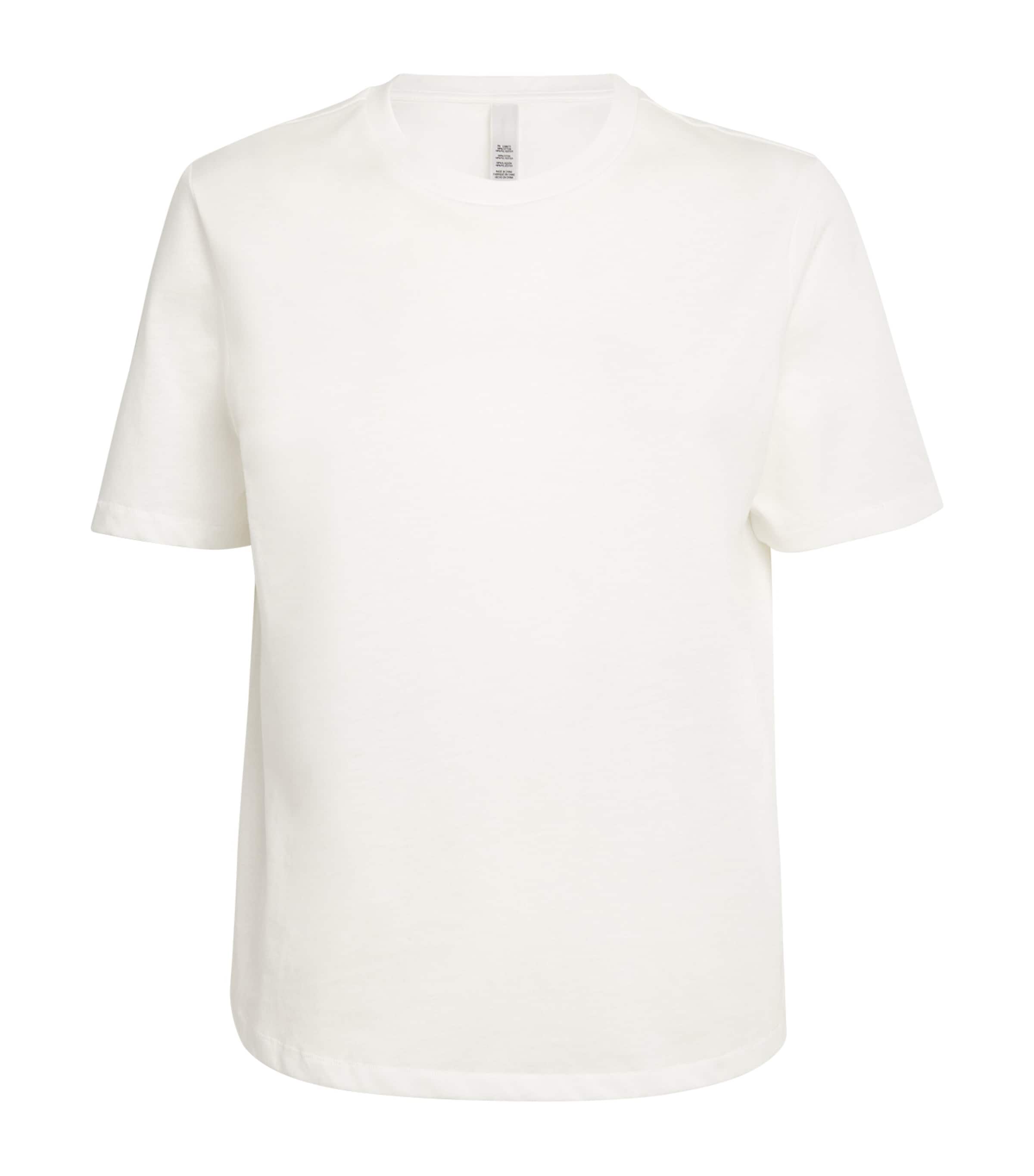 Skims Cotton-blend Relaxed T-shirt In White