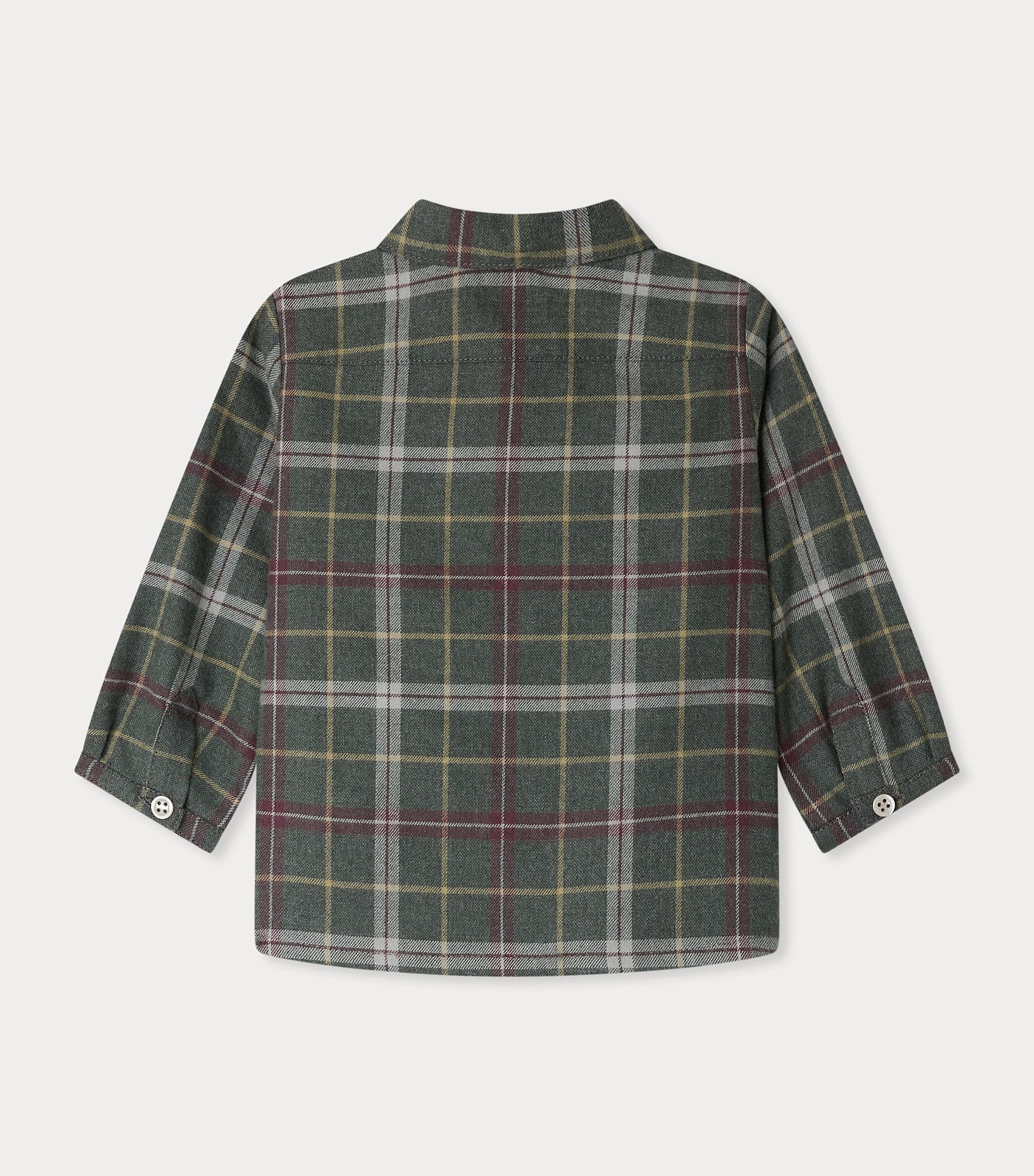 Cotton Check Shirt (6-18 Months) CA GRIS CHINE Image 2
