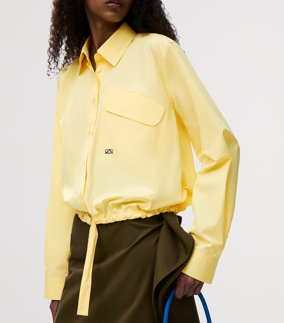 Drawstring-Hem Shirt LIGHT YELLOW Image 5