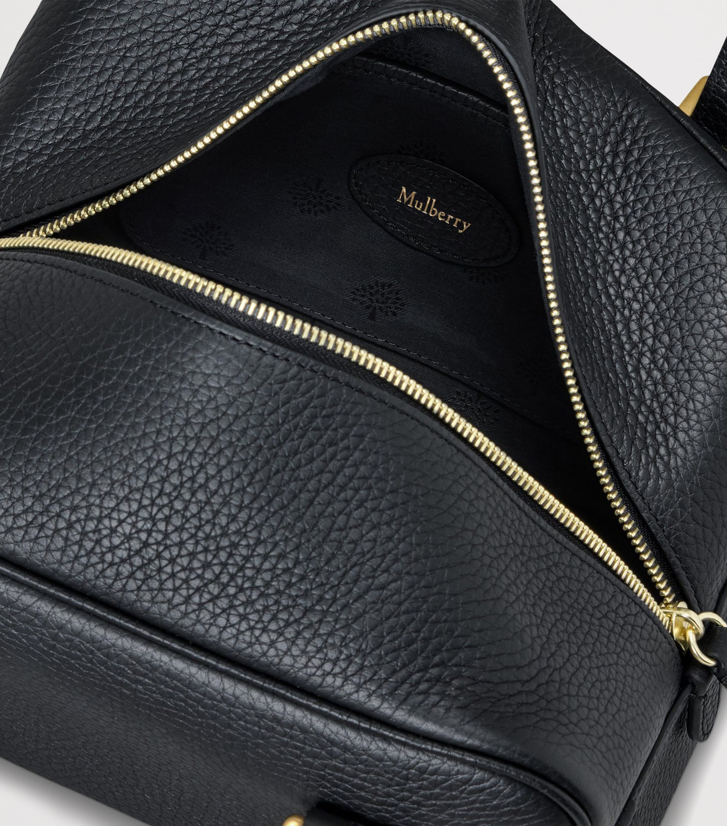 Mulberry Small Leather Boston Shoulder Bag Black Image 5