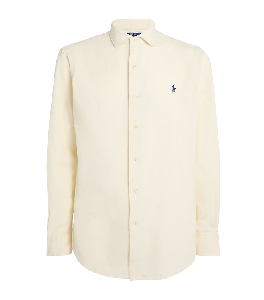 Cotton Corduroy Logo Shirt NATURAL Image 1