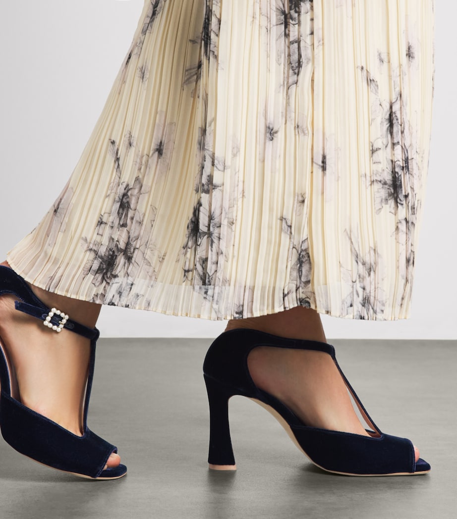 Malone Souliers Velvet Nomi Heeled Sandals 90 Midnight Image 2