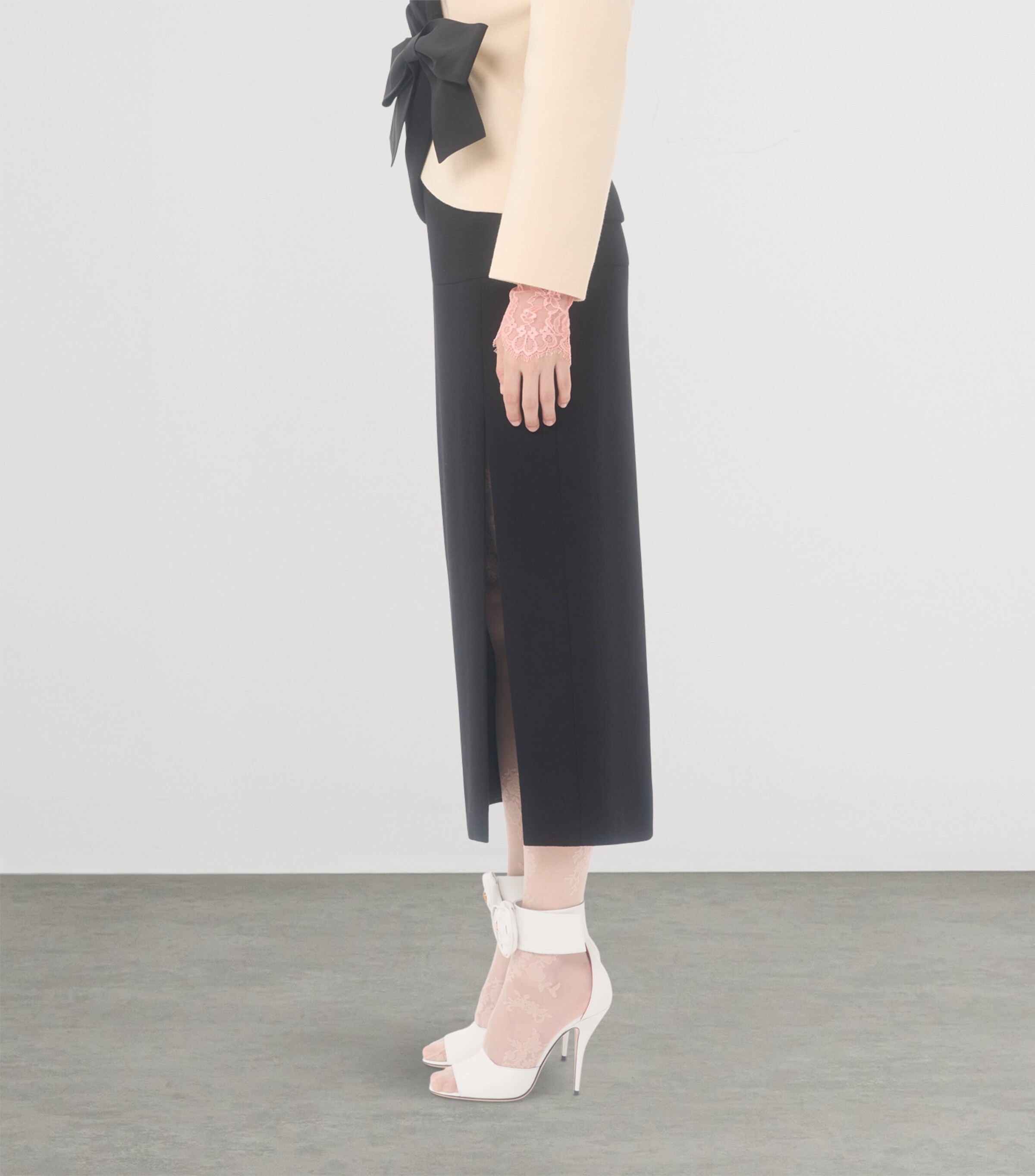 Virgin Wool Midi Skirt 0NO Image 2