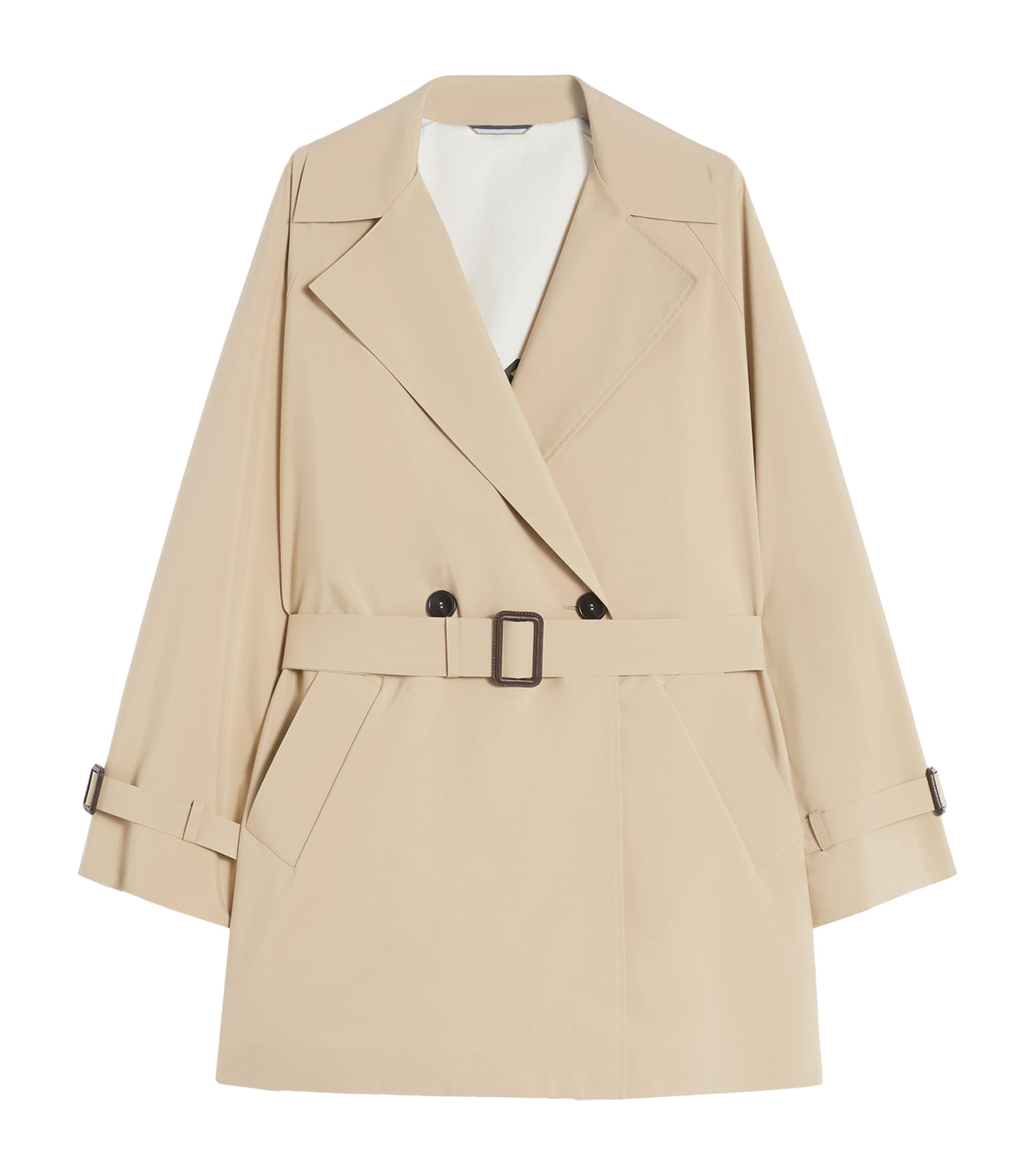 Weekend Max Mara Womens Canvas Shortline Trench Coat Beige Image 1