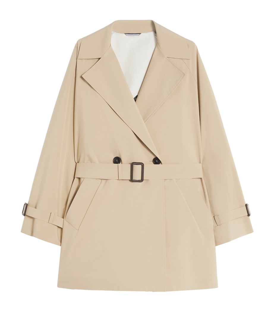 Weekend Max Mara Womens Canvas Shortline Trench Coat Beige Image 1