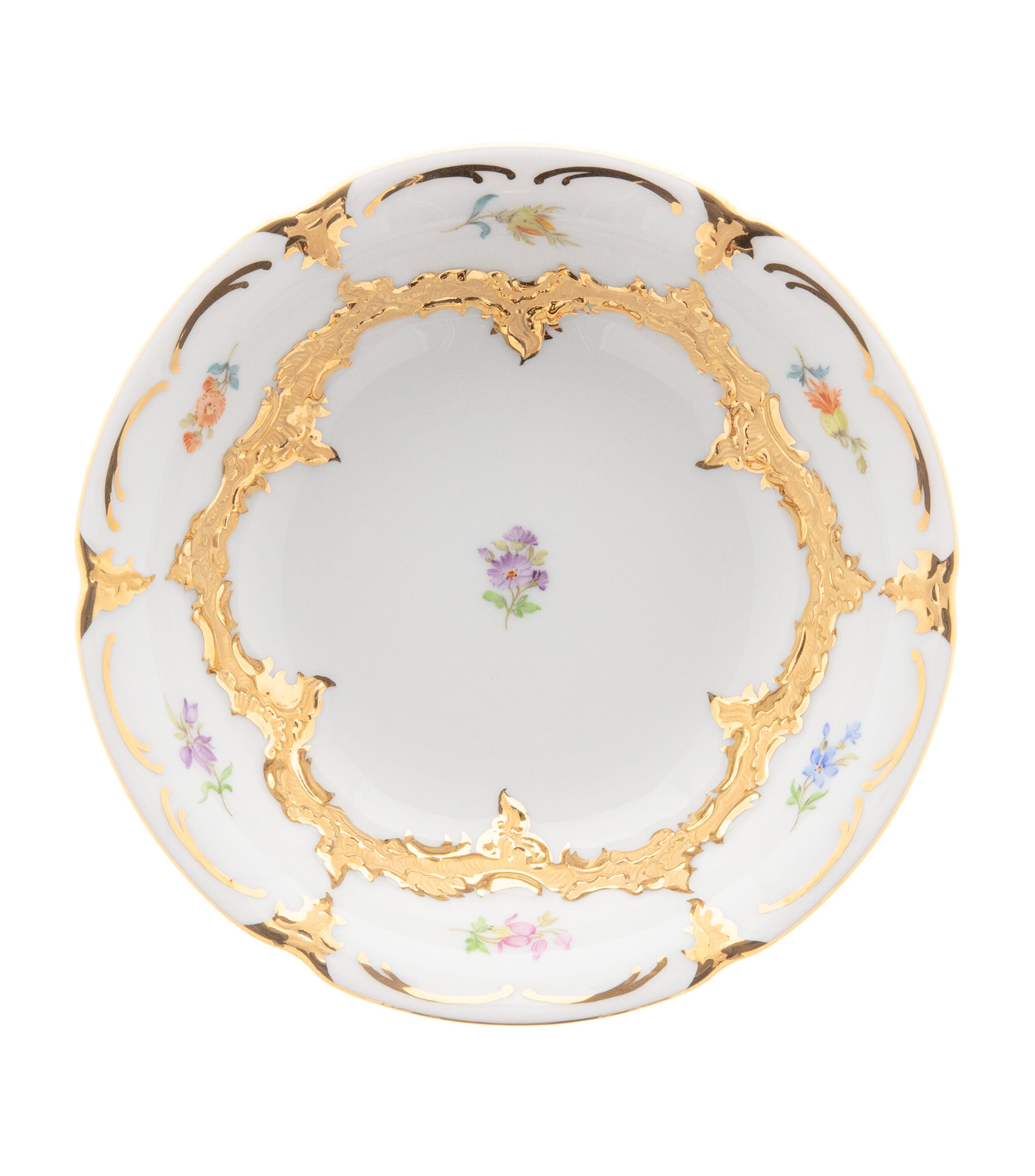 Meissen B-form Bowl In Gold