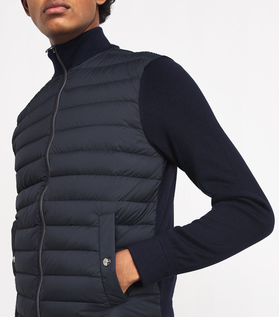 Virgin Wool-Silk Padded Jacket 9280BLU NAVY Image 6