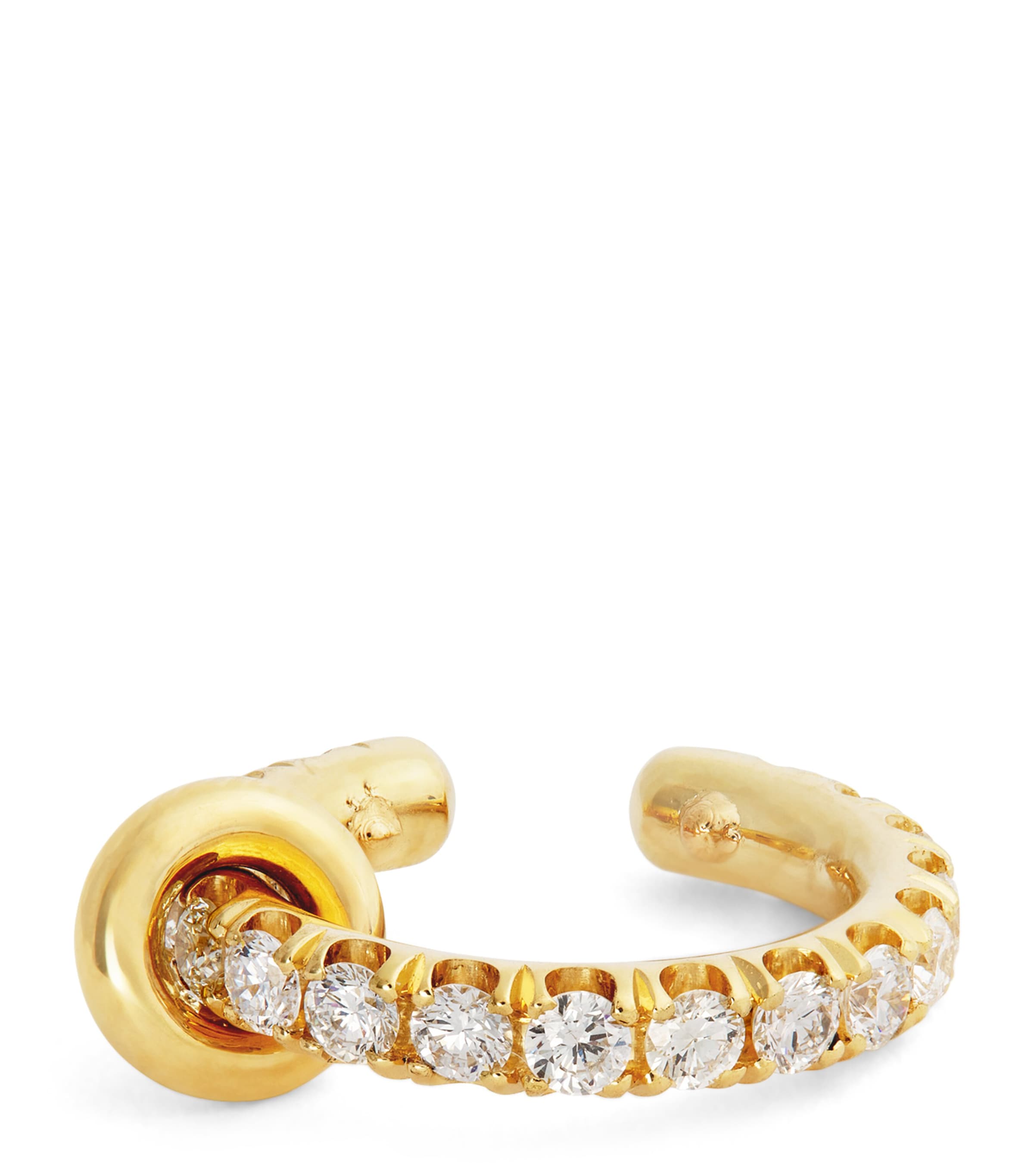Spinelli Kilcollin Yellow Gold And Diamond Elara Single Ear Cuff In Gold
