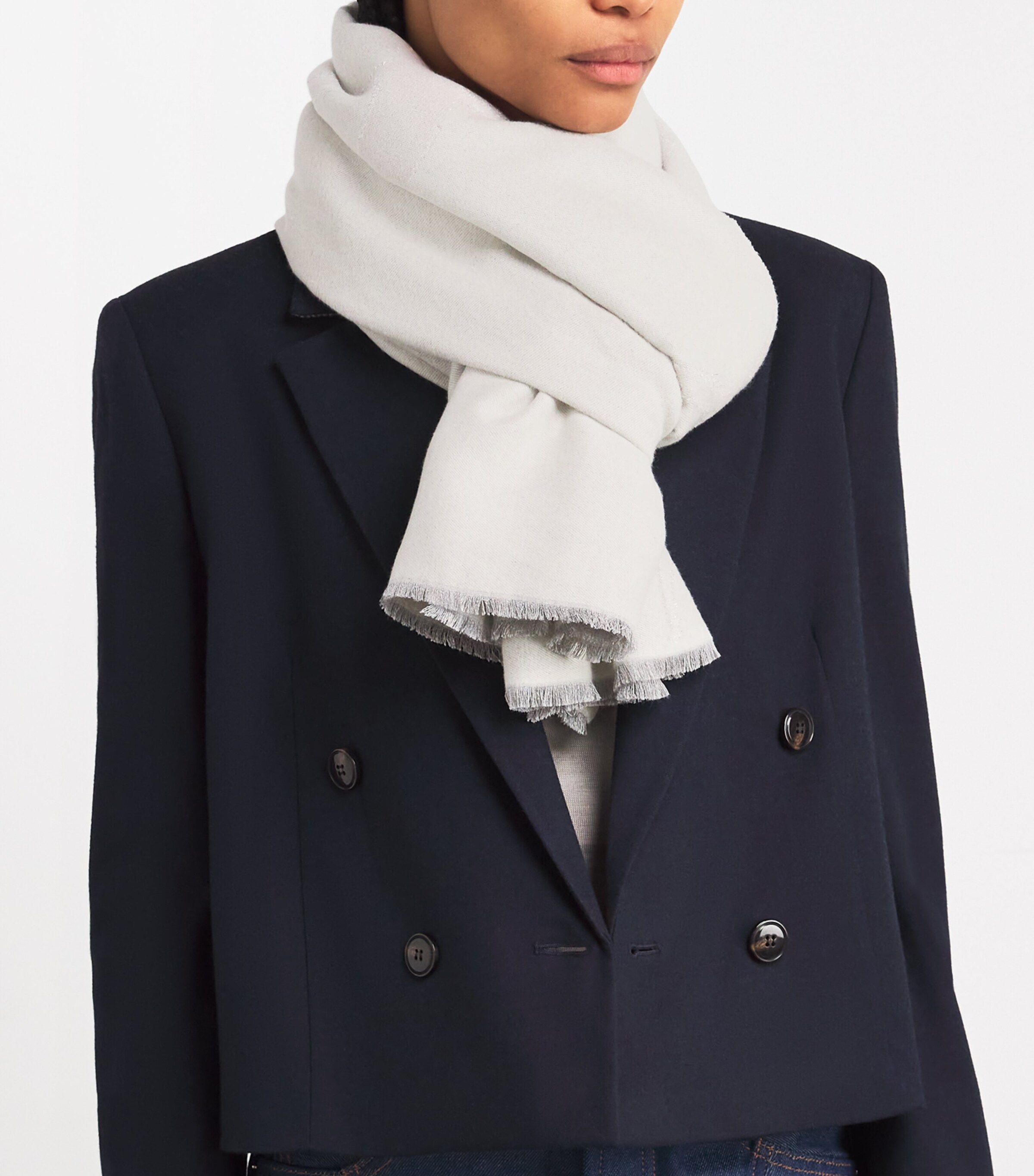 MAX&Co. Jacquard Logo Scarf White Image 4