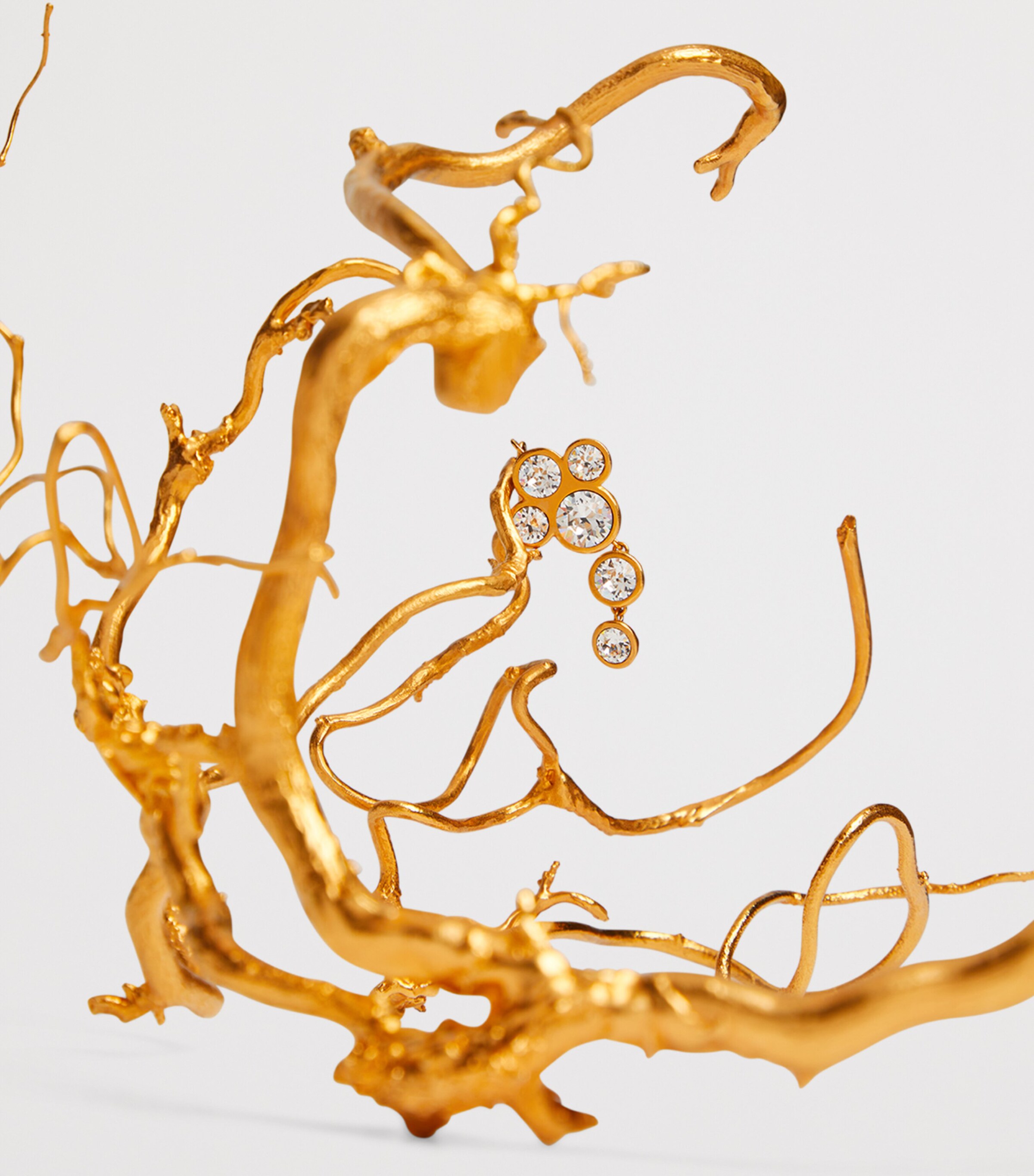 Schiaparelli Vine and Rhinestone Headband Gold Image 7