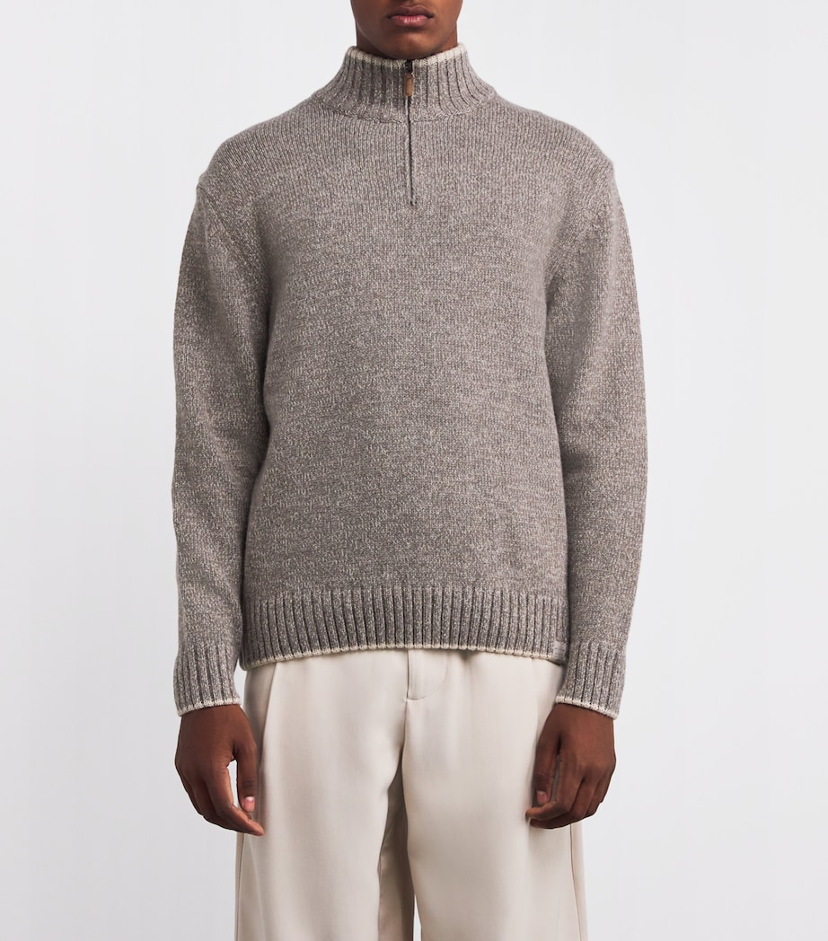 Wool-Cashmere Sweater 074 TORTORA-BEIGE Image 3