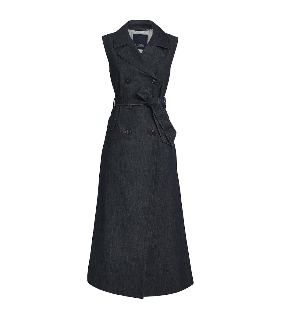 Denim Double-Breasted Midi Dress ULTRAMARINE Image 1