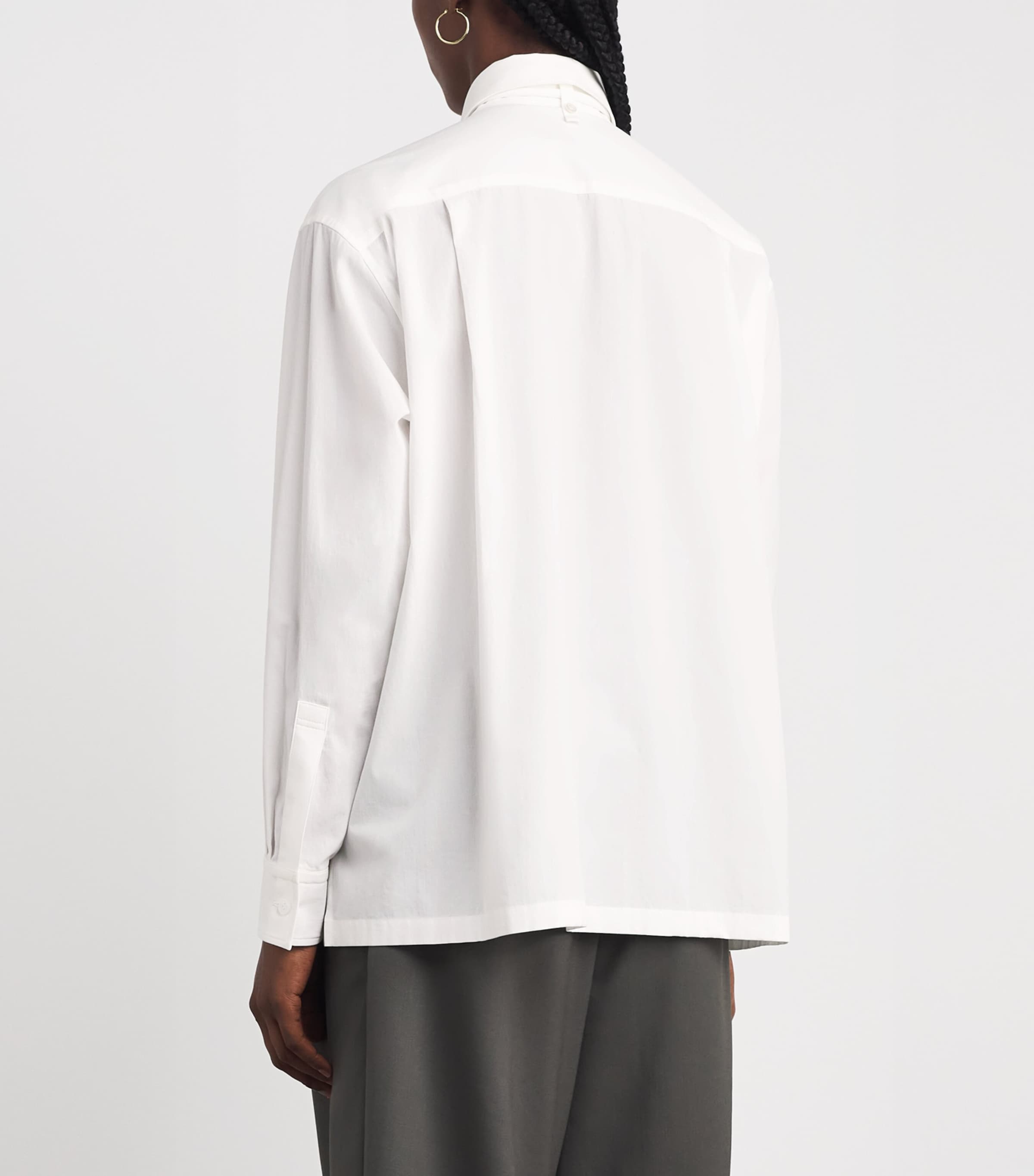 98aw ISSEY MIYAKE プルオーバーシャツ ホワイト Issey Miyake White Cotton Monsieur Shirt | Harrods US