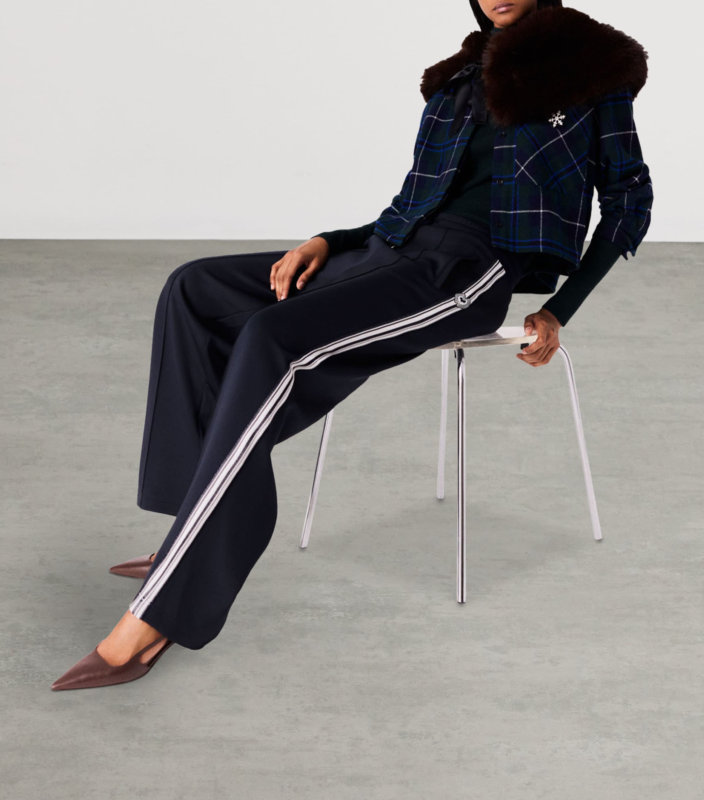 Maje Womens Drawstring Sweatpants Navy Image 6