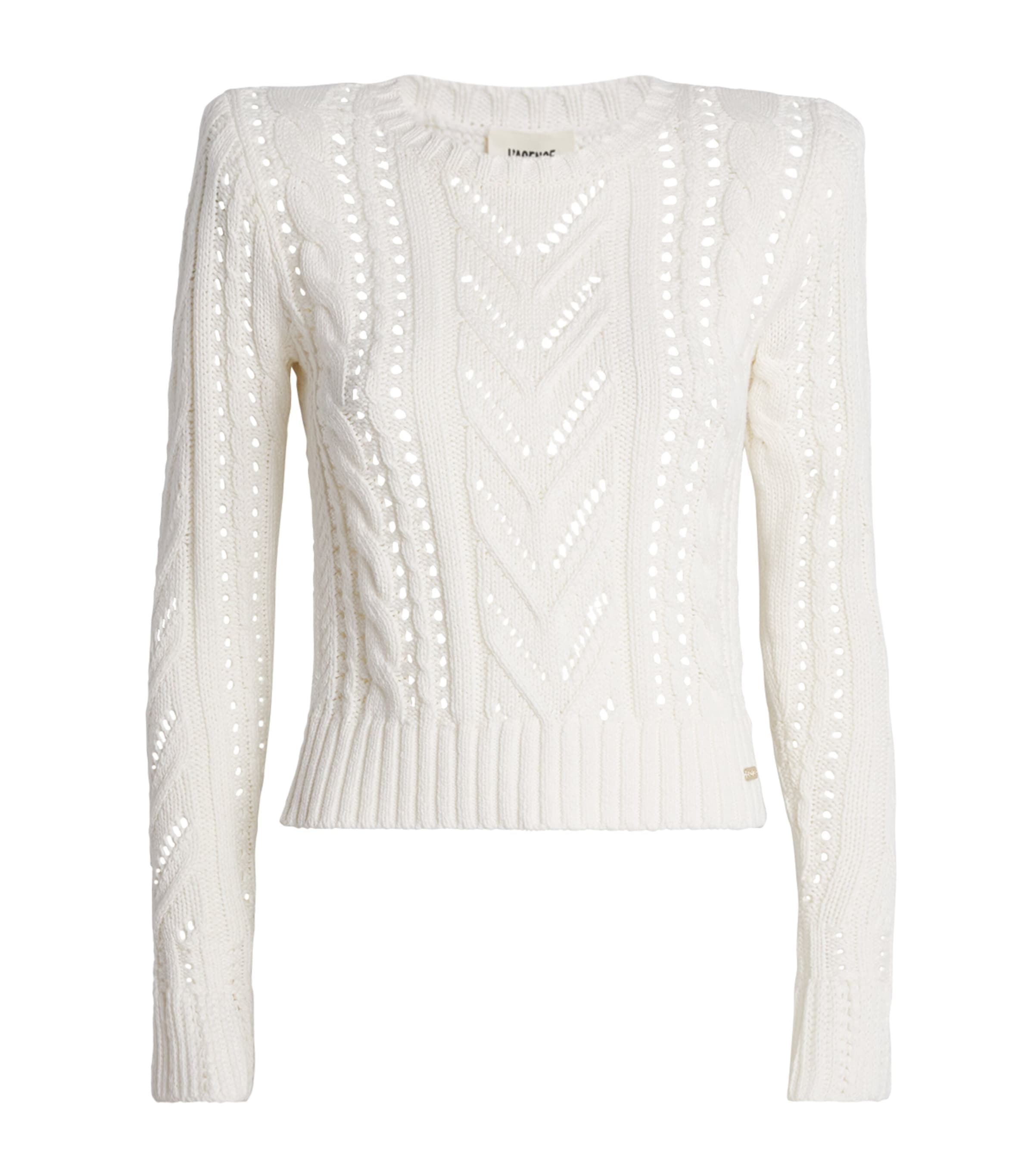 L Agence Cotton-blend Cable-knit Mio Jumper