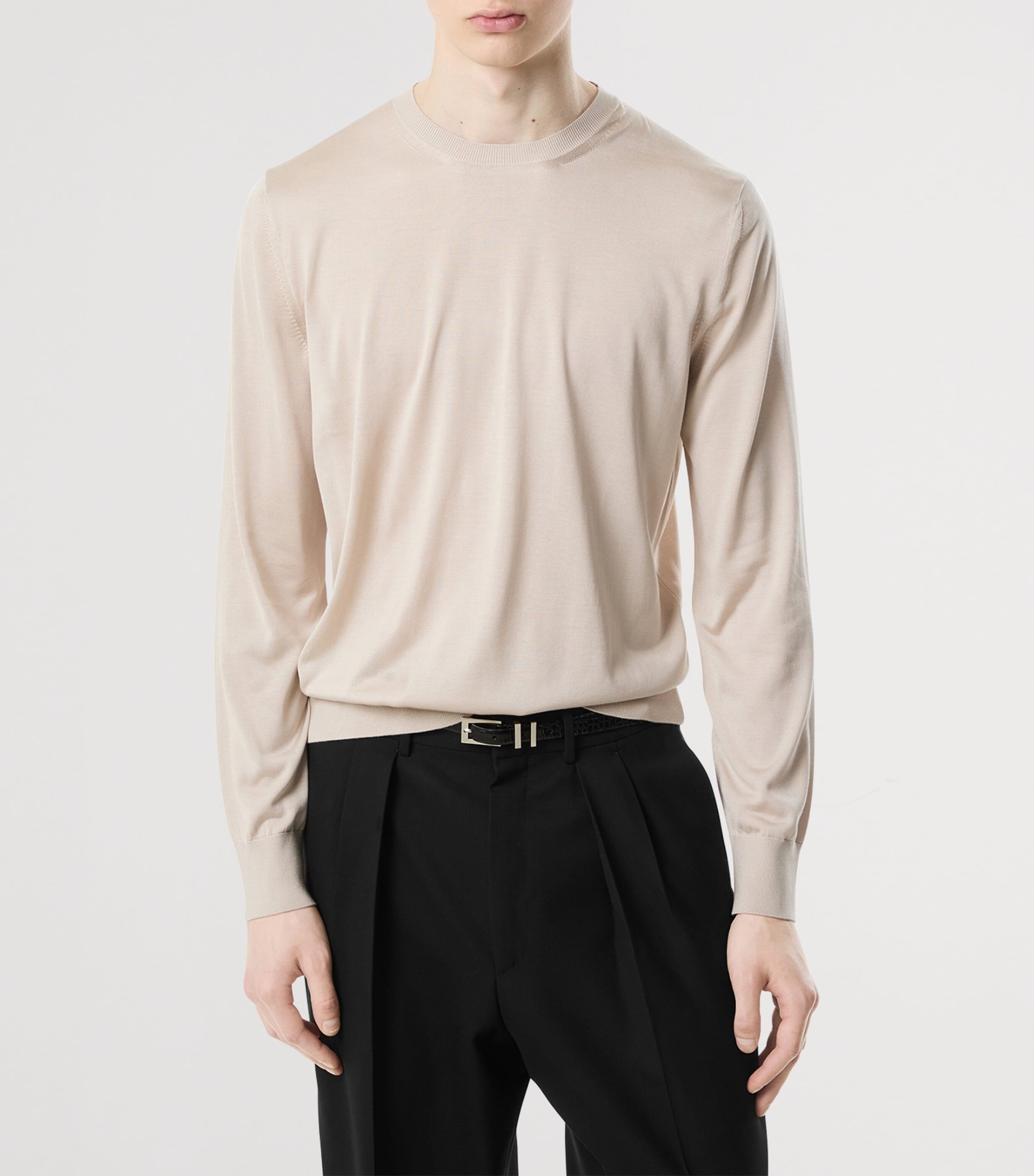 Silk Crew-Neck Sweater AW015 Image 4