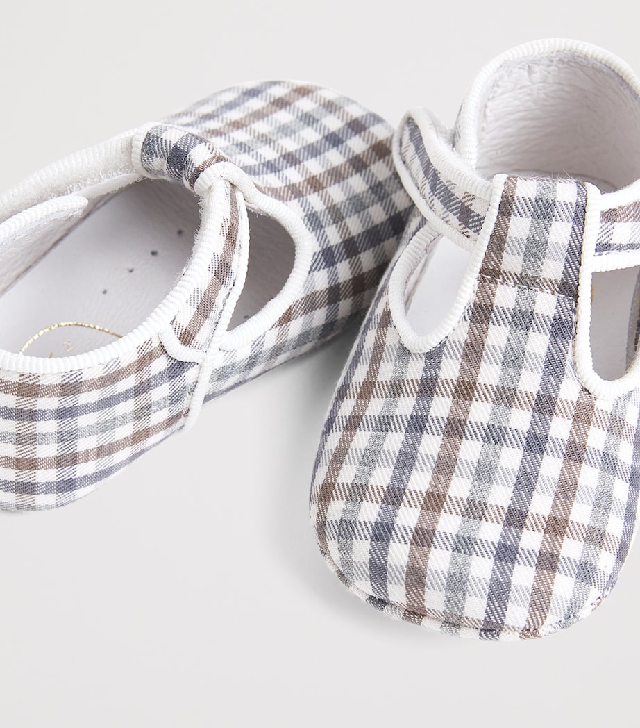 Check T-Bar Pram Shoes BROWN Image 5