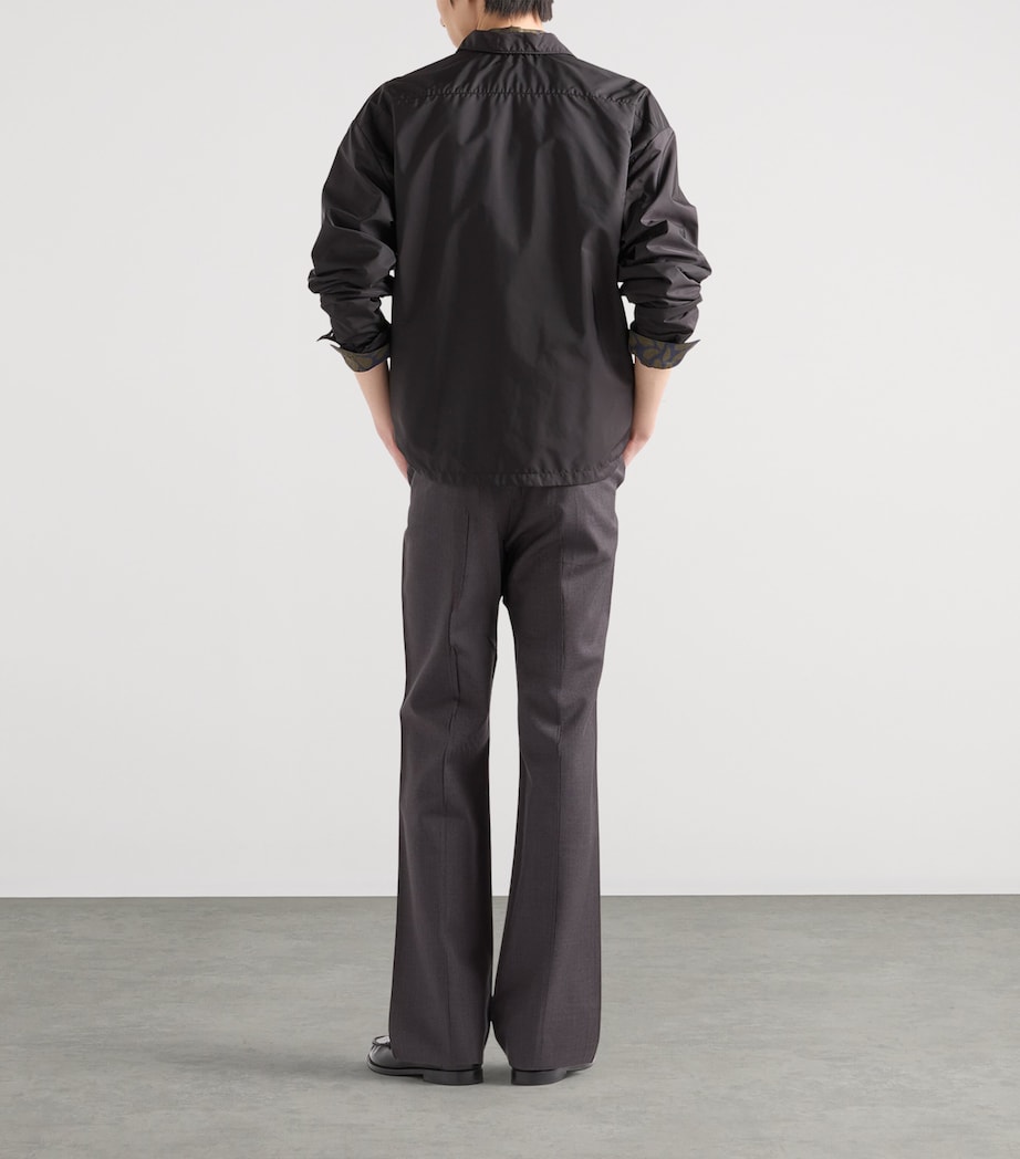 Prada Mens Re-Nylon Zipped Shirt Black Image 4