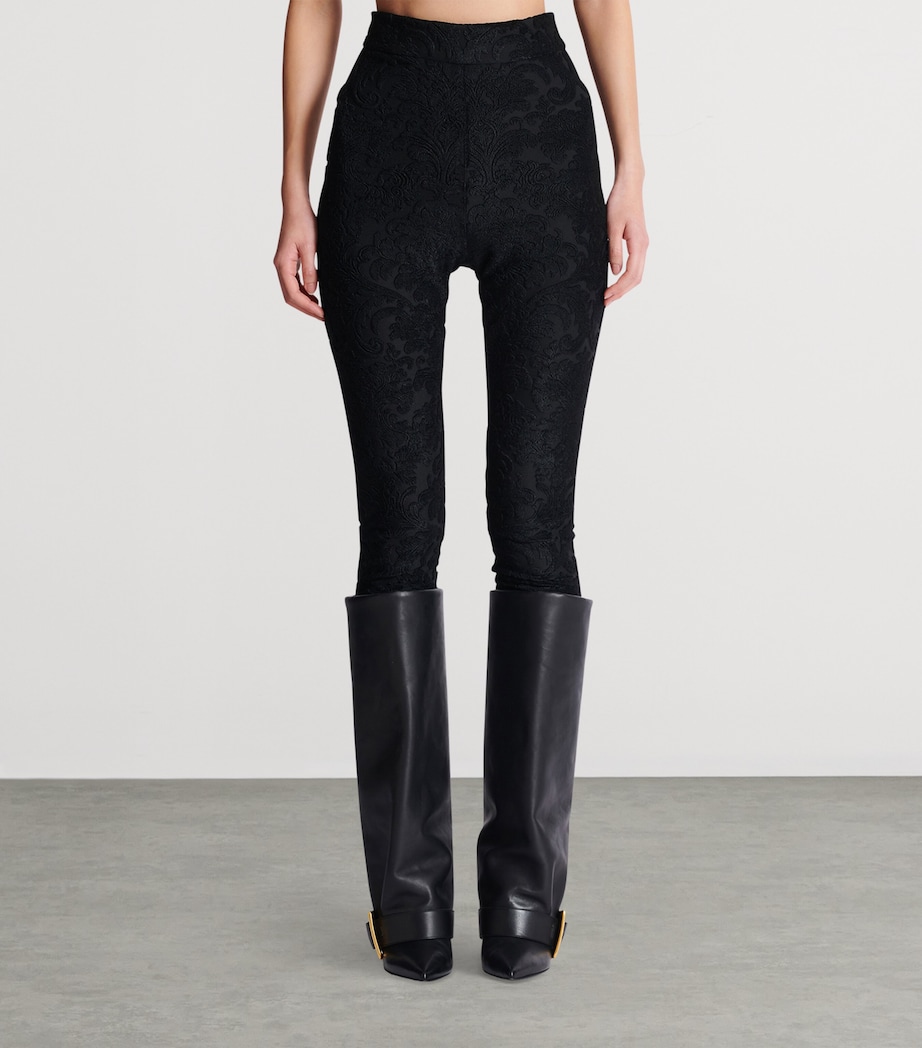 Baroque Jacquard Leggings 0PA NOIR Image 4