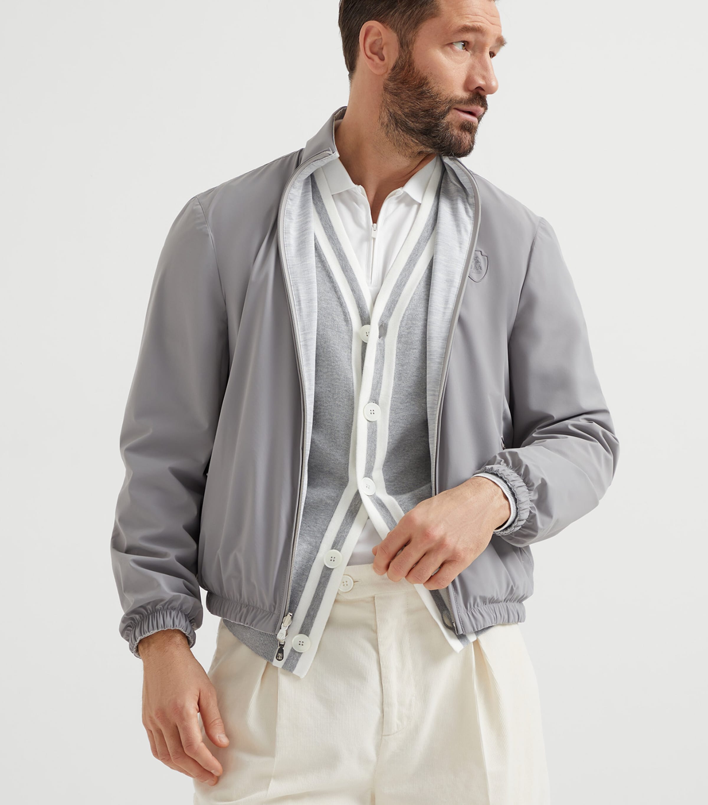 Brunello Cucinelli Silk-Cotton-Nylon Reversible Jacket