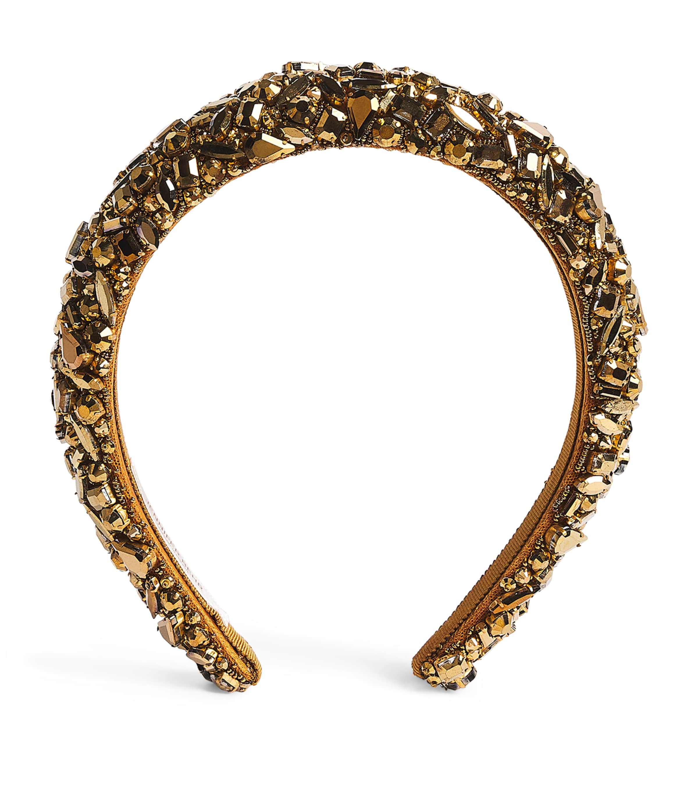 Jennifer Behr Crystal-embellished Czarina Headband In Gold