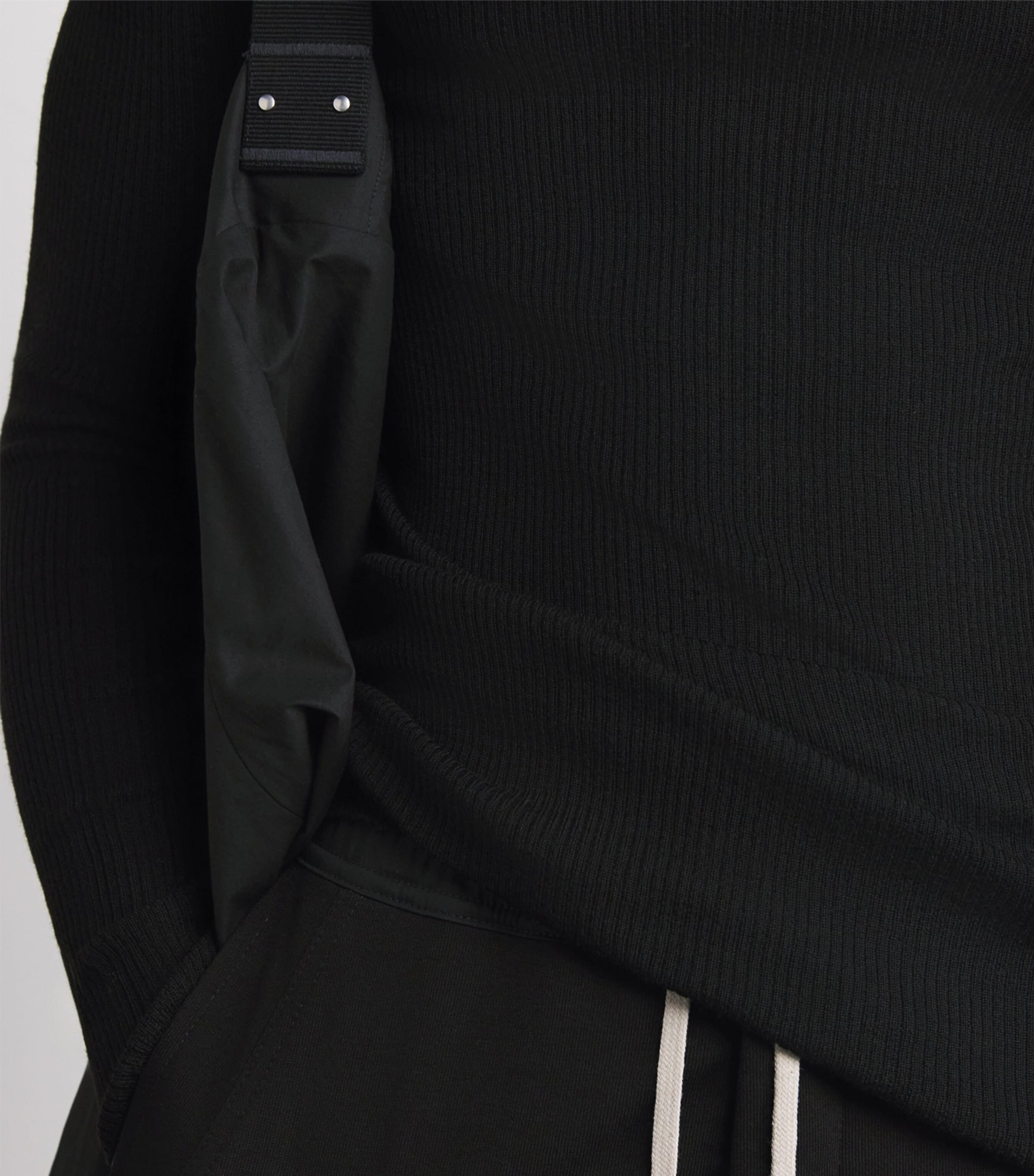 Virgin Wool Ribbed Lupetto Sweater BLACK/ 09 Image 6