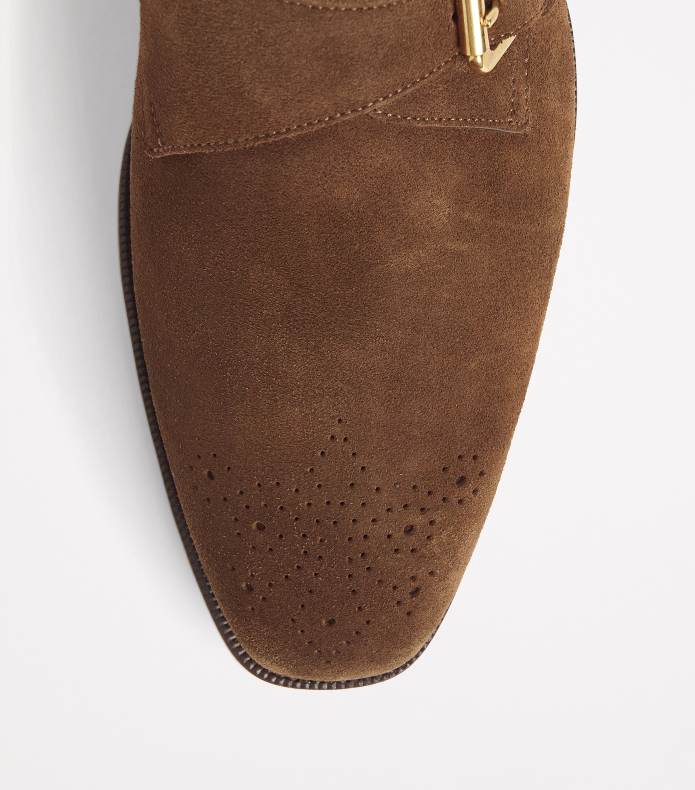 Ralph Lauren Purple Label Suede Darnell Monk Shoes Chestnut Brown Image 5