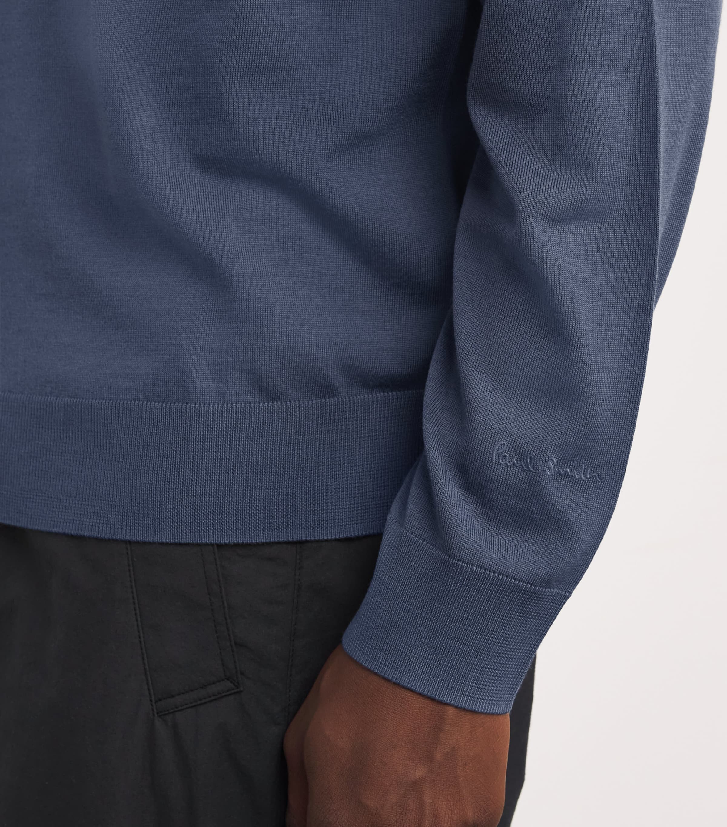 Merino Crew-Neck Sweater 44C_PETROL BLUE Image 6