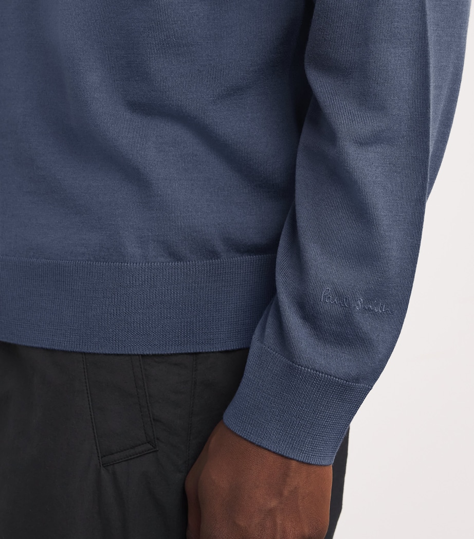 Merino Crew-Neck Sweater 44C_PETROL BLUE Image 6