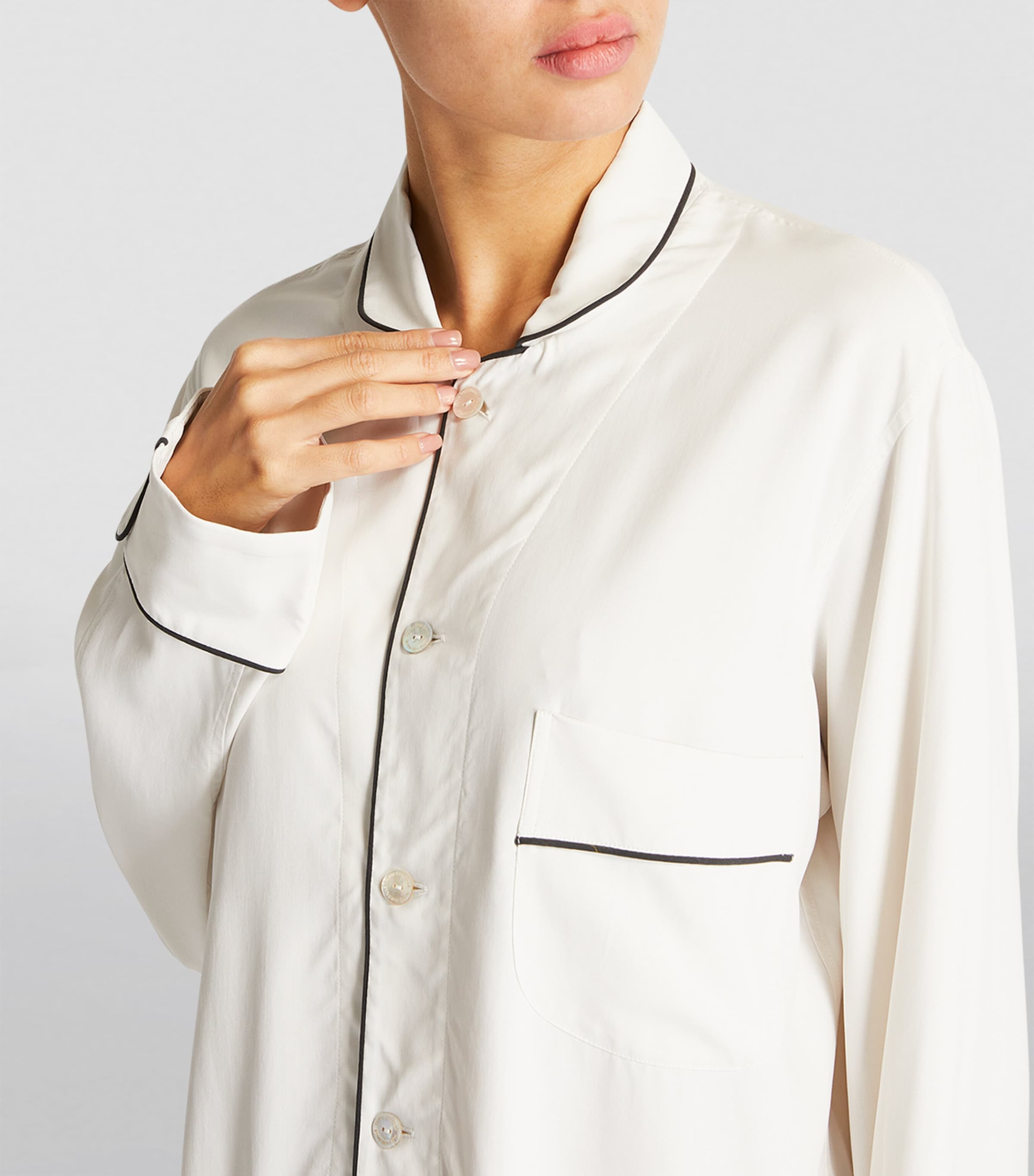 Silk Laurent Pyjama Set IVORY Image 4