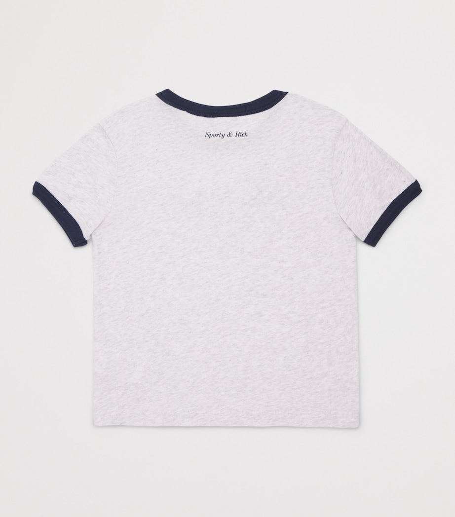 SPORTY & RICH KIDS Be Nice T-Shirt (2-14 Years) Heather Gry/drk Navy Image 2
