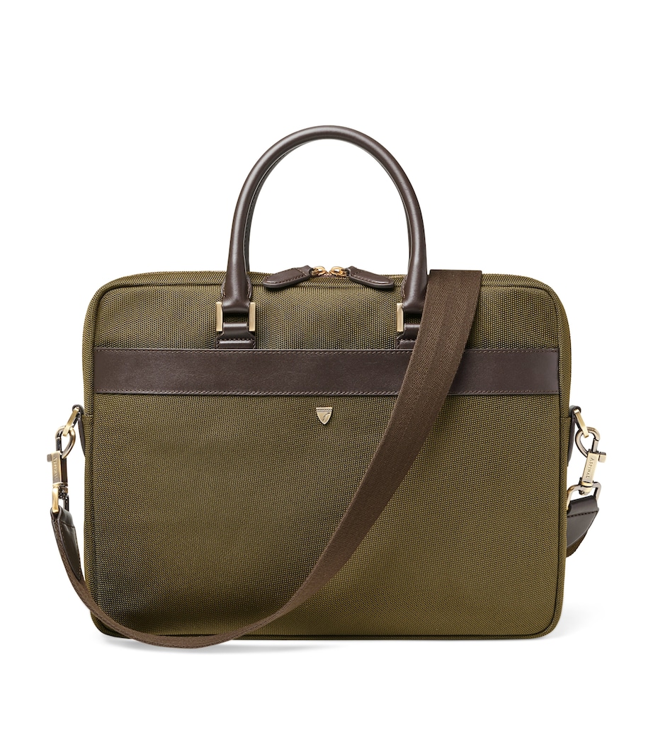 Nylon Slim Briefcase KHAKI Image 1