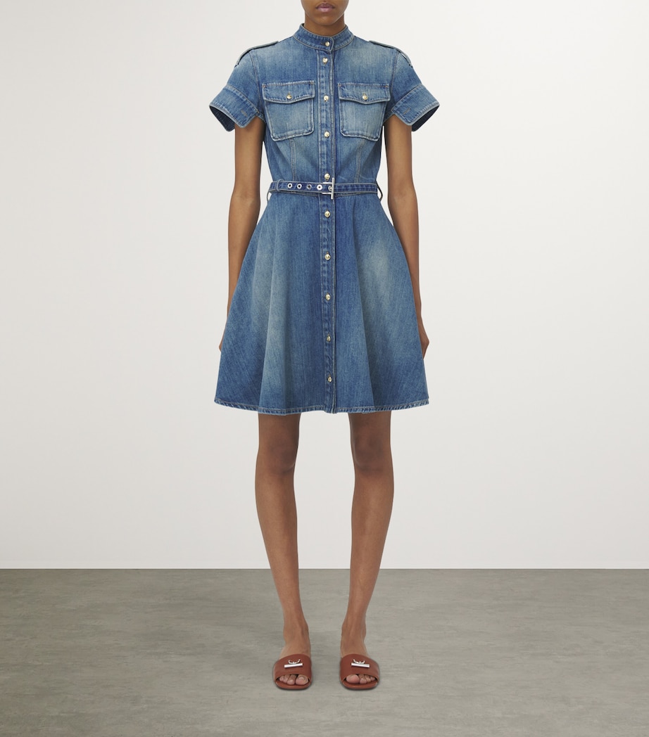 Stonewashed Denim Mini Dress 4315 Image 2