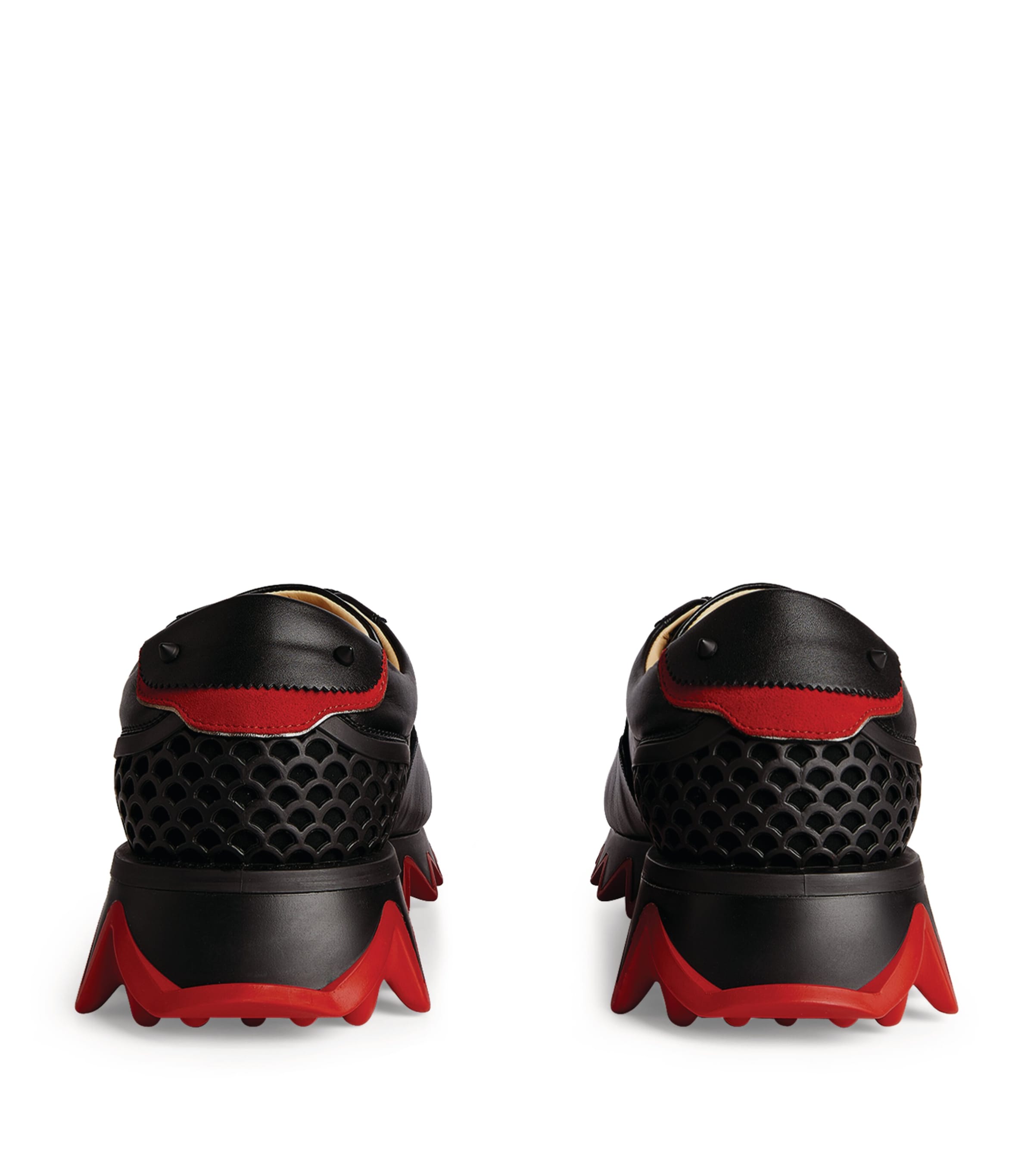 Christian Louboutin　Loubishark Shoes Loubishark - Sneakers - Calf leather and neoprene - Bianco - Women