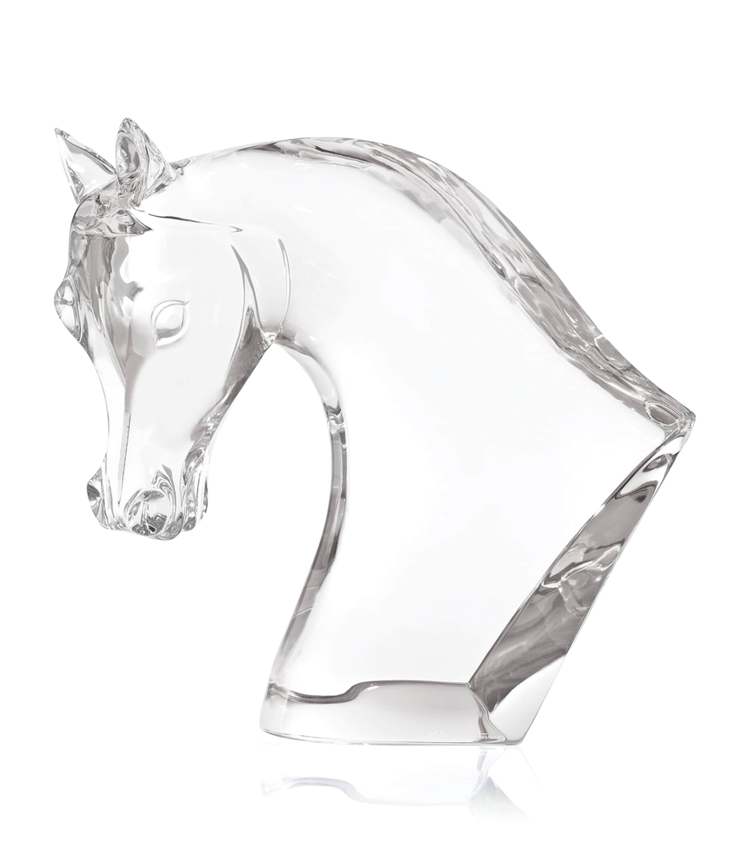 Crystal Horse Head Sculpture (38cm) INCOLORE Image 1