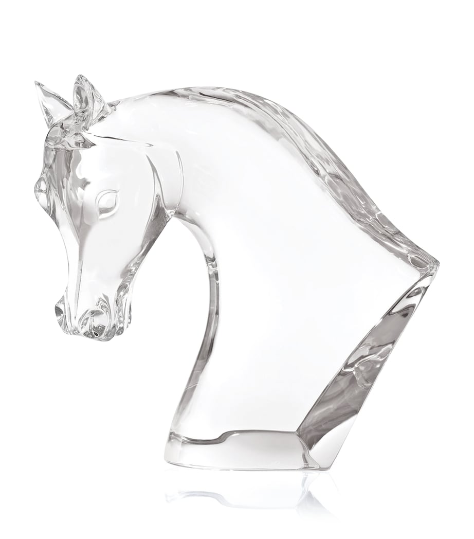 Crystal Horse Head Sculpture (38cm) INCOLORE Image 1