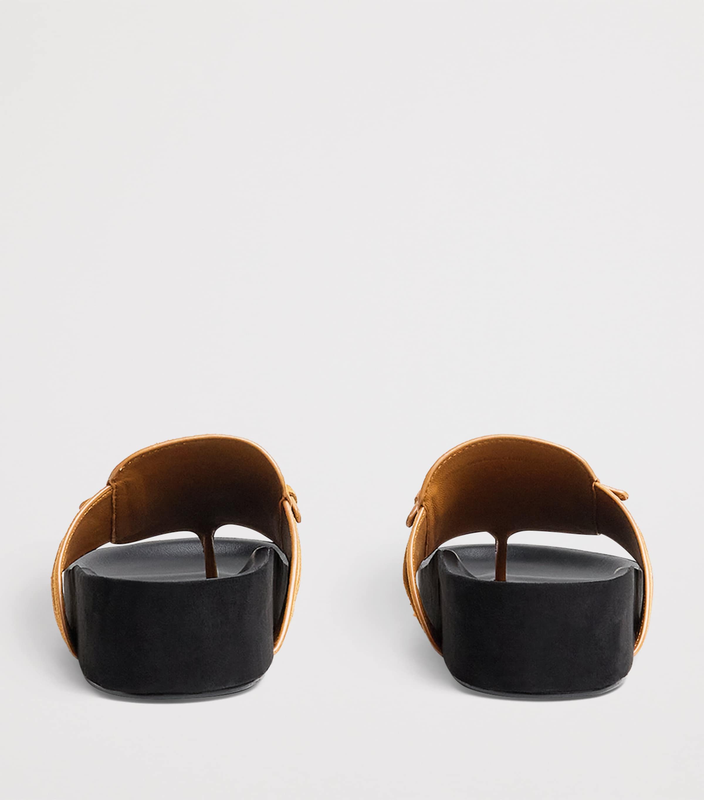 Sandro Paris Suede-Leather Platform Flip Flops Brown Image 5