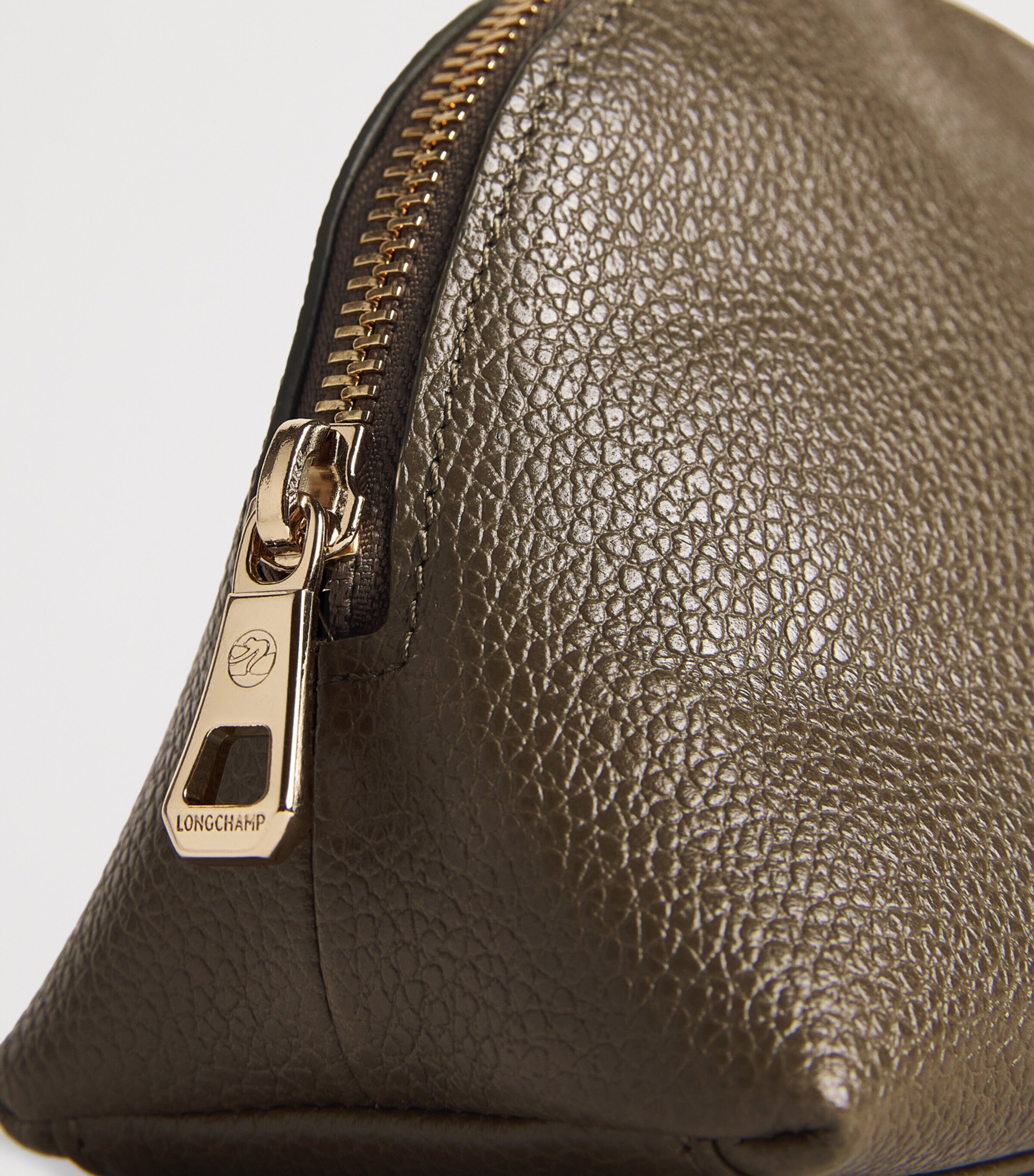 Longchamp Leather Le Foulonné Pouch Caper Image 4